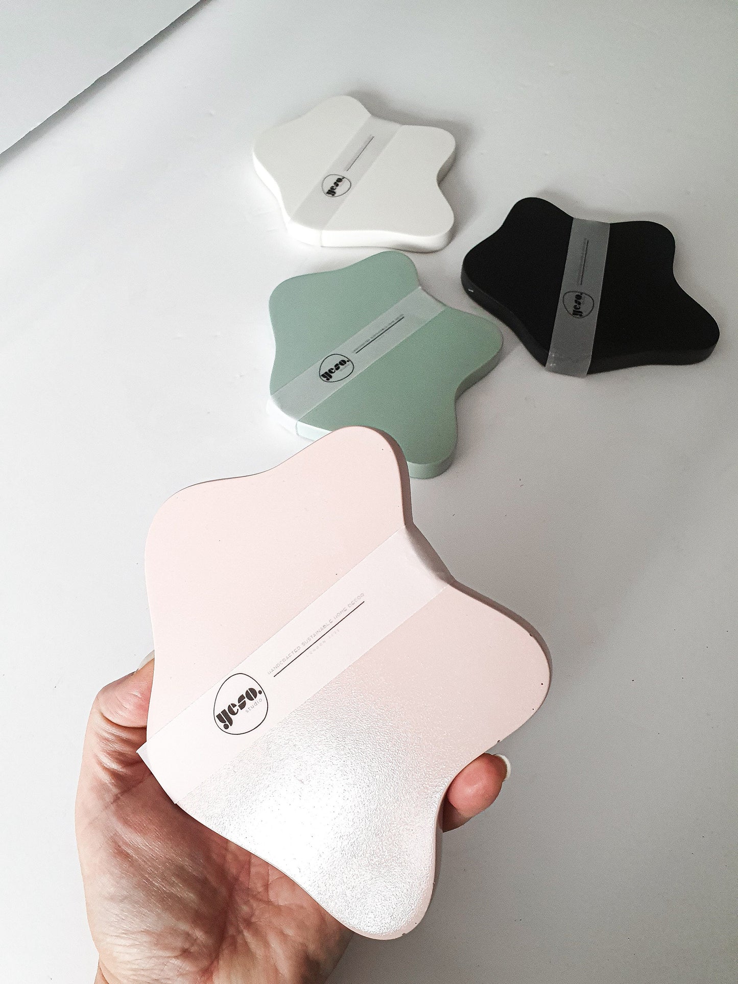 Hemisphere Incense Holder and Irregular Puddle-Shaped Coaster Set