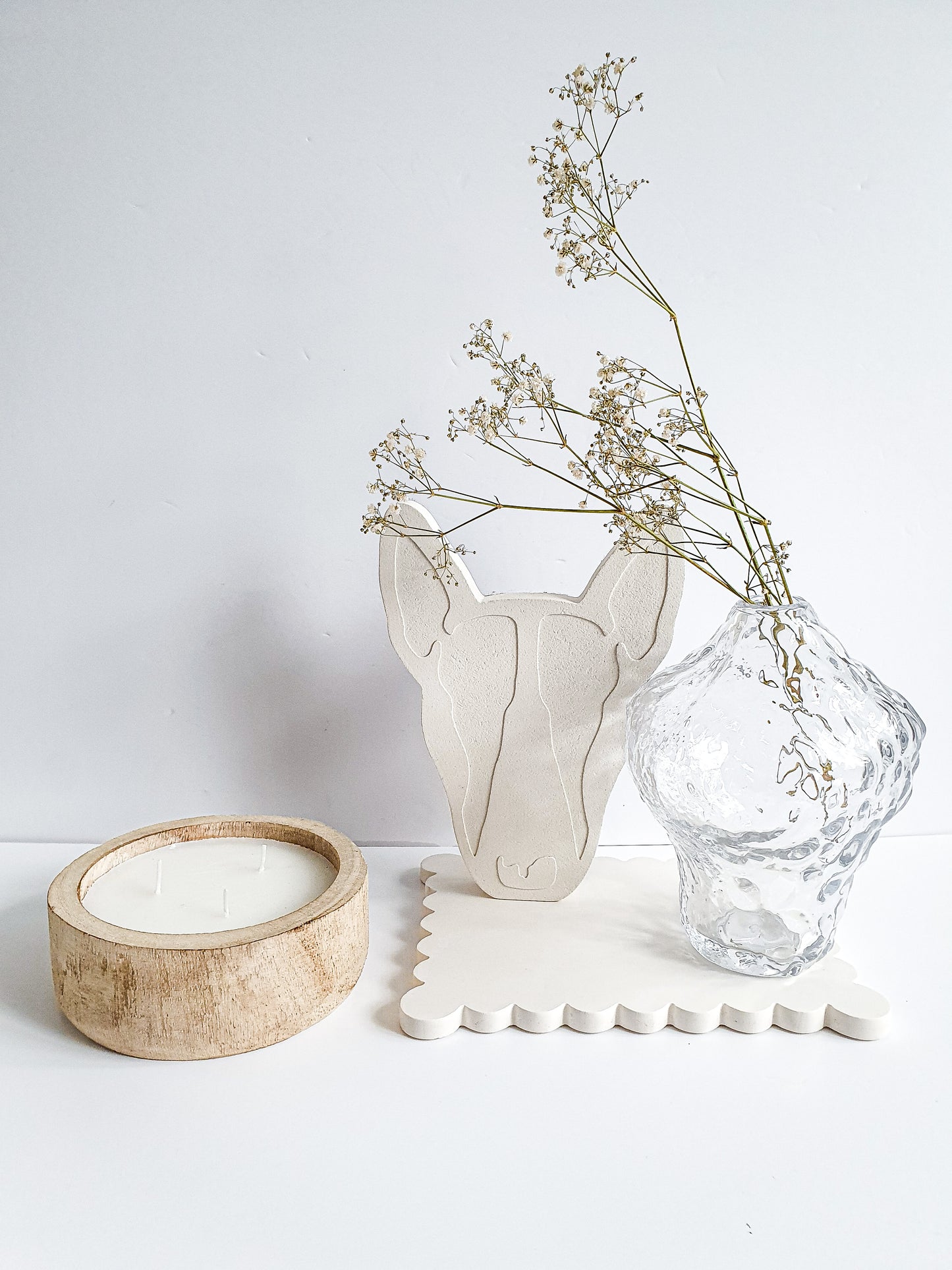 YESOstudio Elegant Scallop Rectangular Decorative Tray