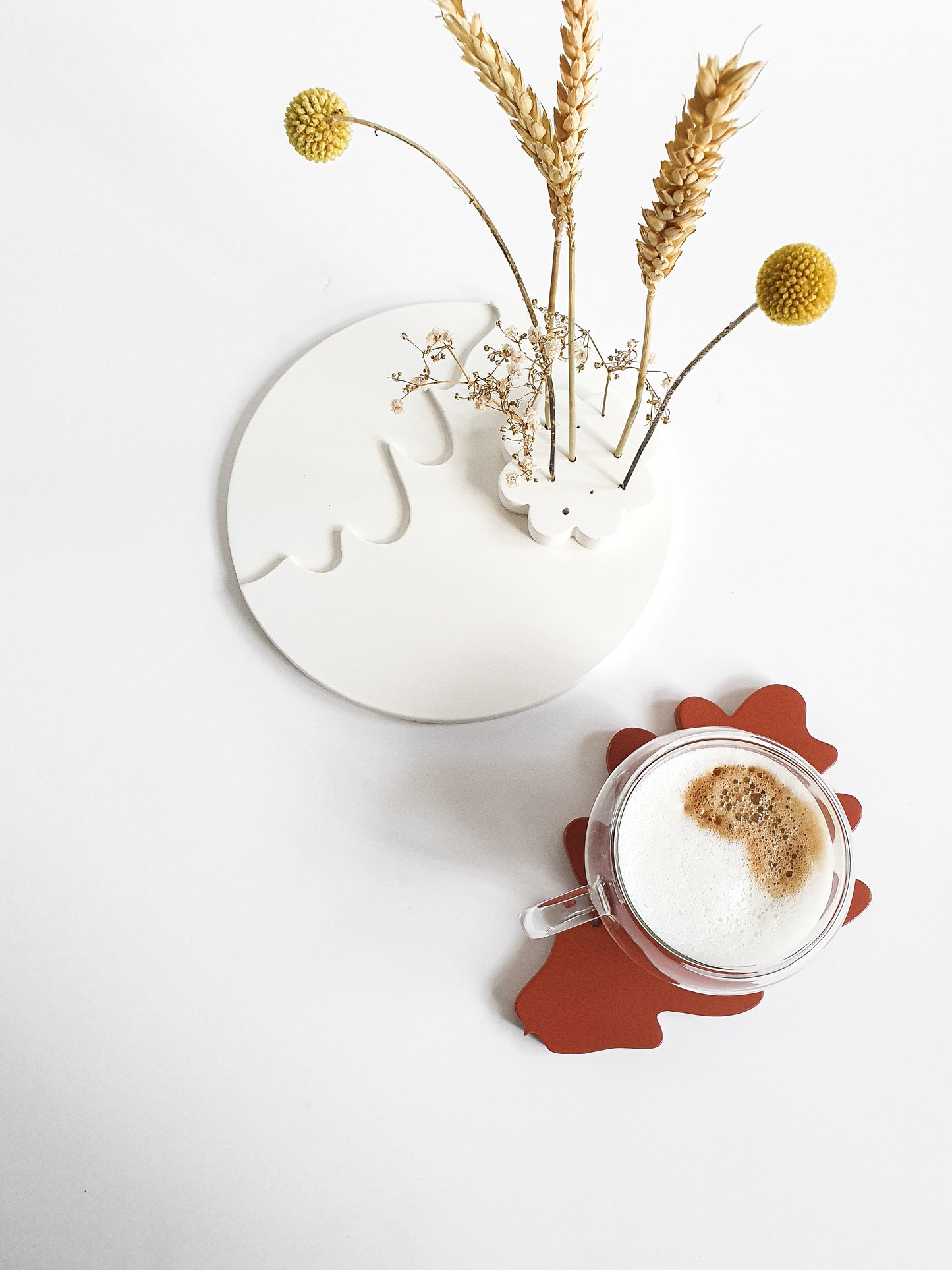 Oak Leaf Nesting Tray and Coaster Set
