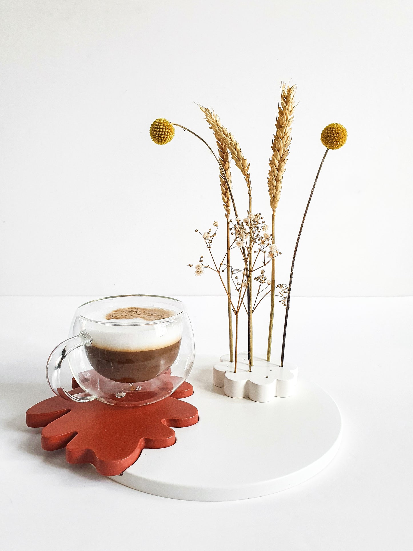 Oak Leaf Nesting Tray and Coaster Set