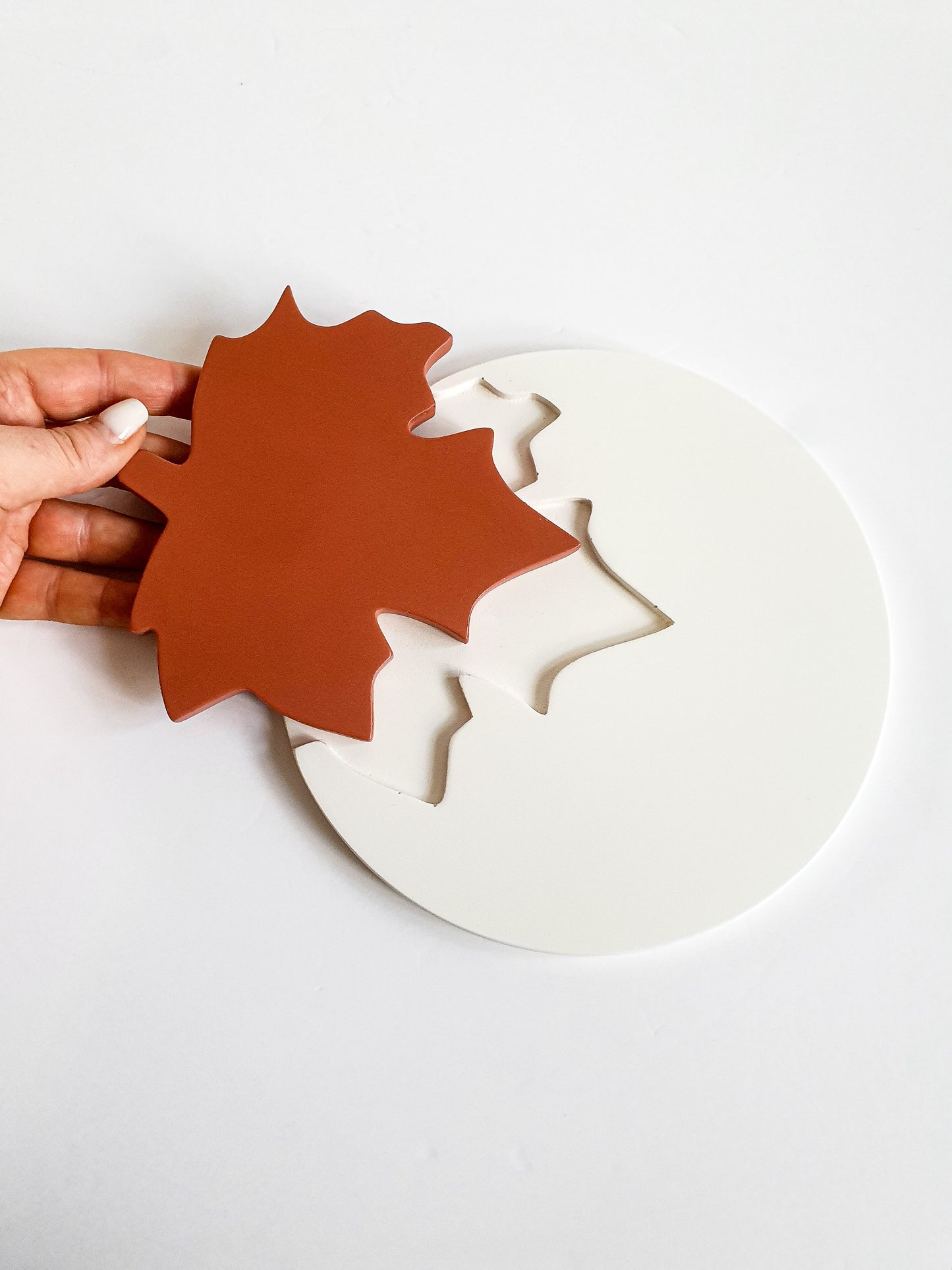 Maple Leaf Nesting Tray and Coaster Set