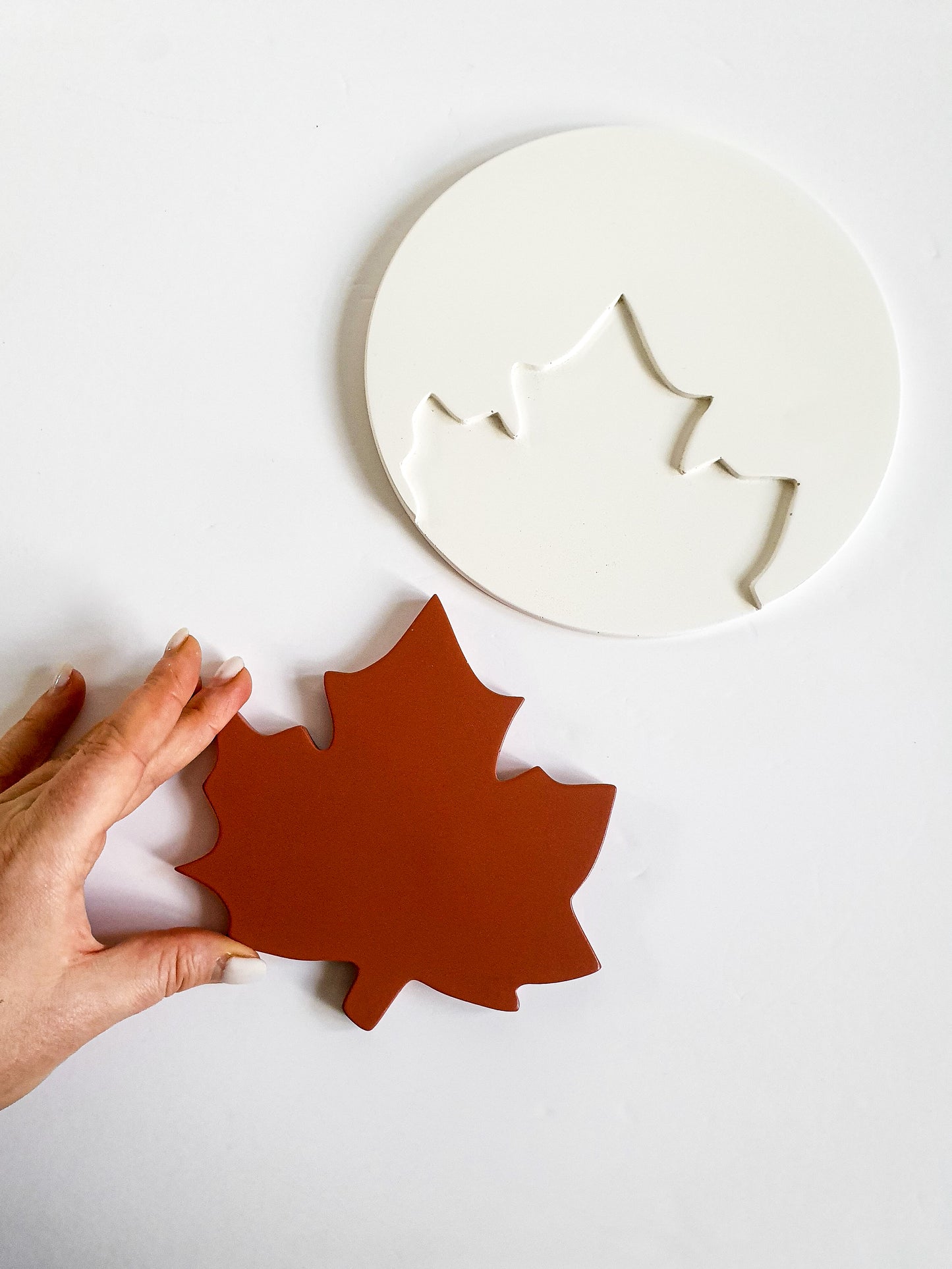 Maple Leaf Nesting Tray and Coaster Set