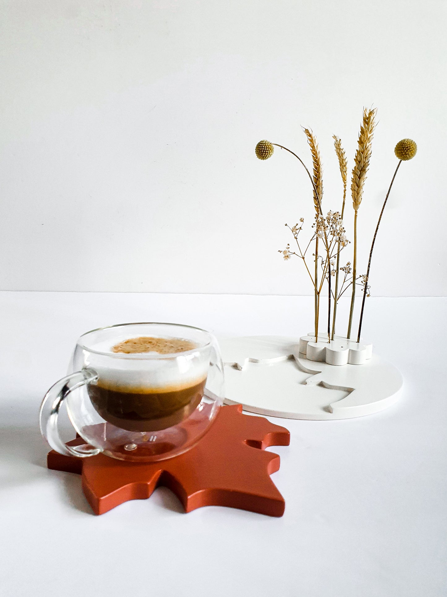 Maple Leaf Nesting Tray and Coaster Set