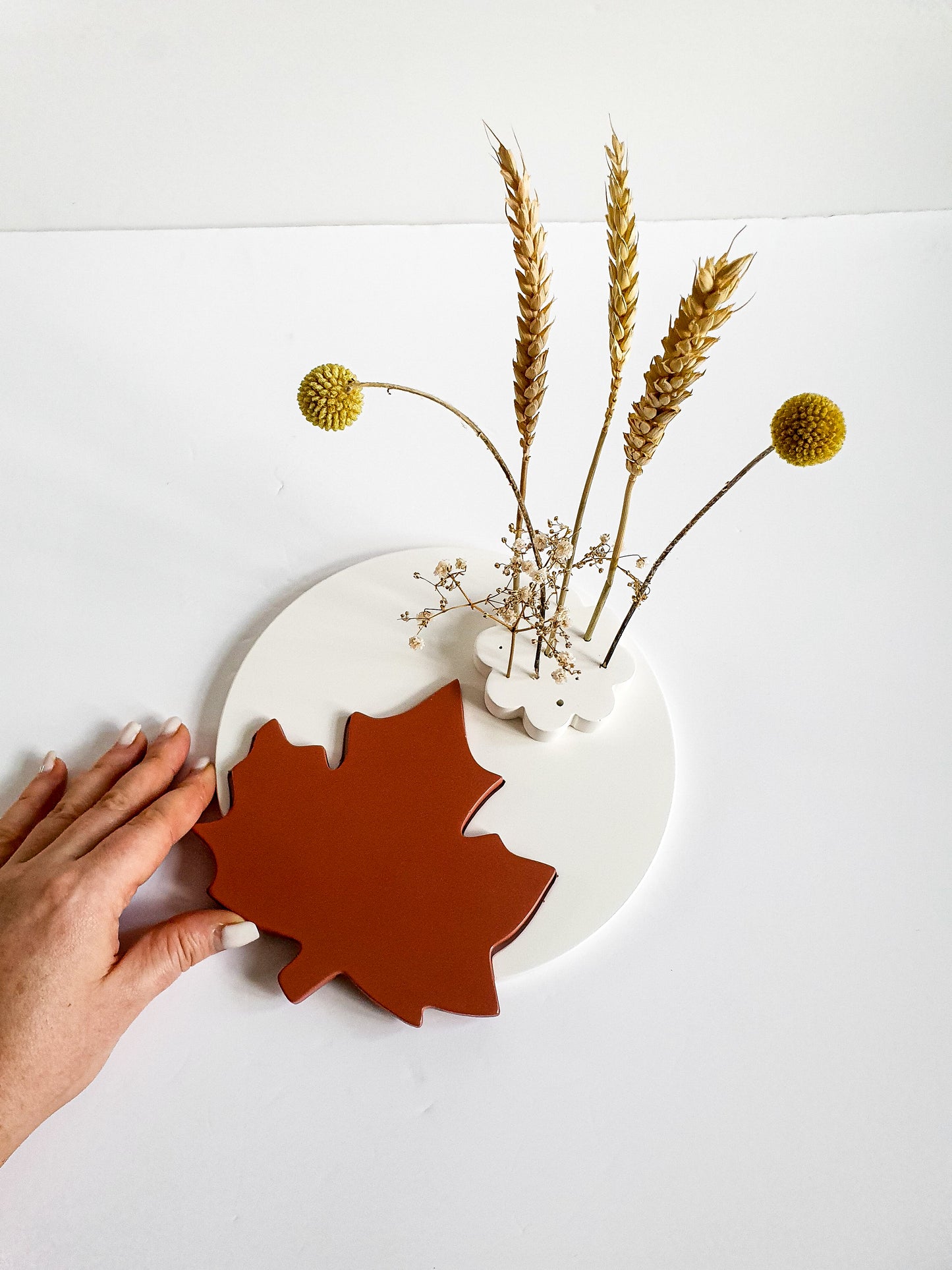 Maple Leaf Nesting Tray and Coaster Set