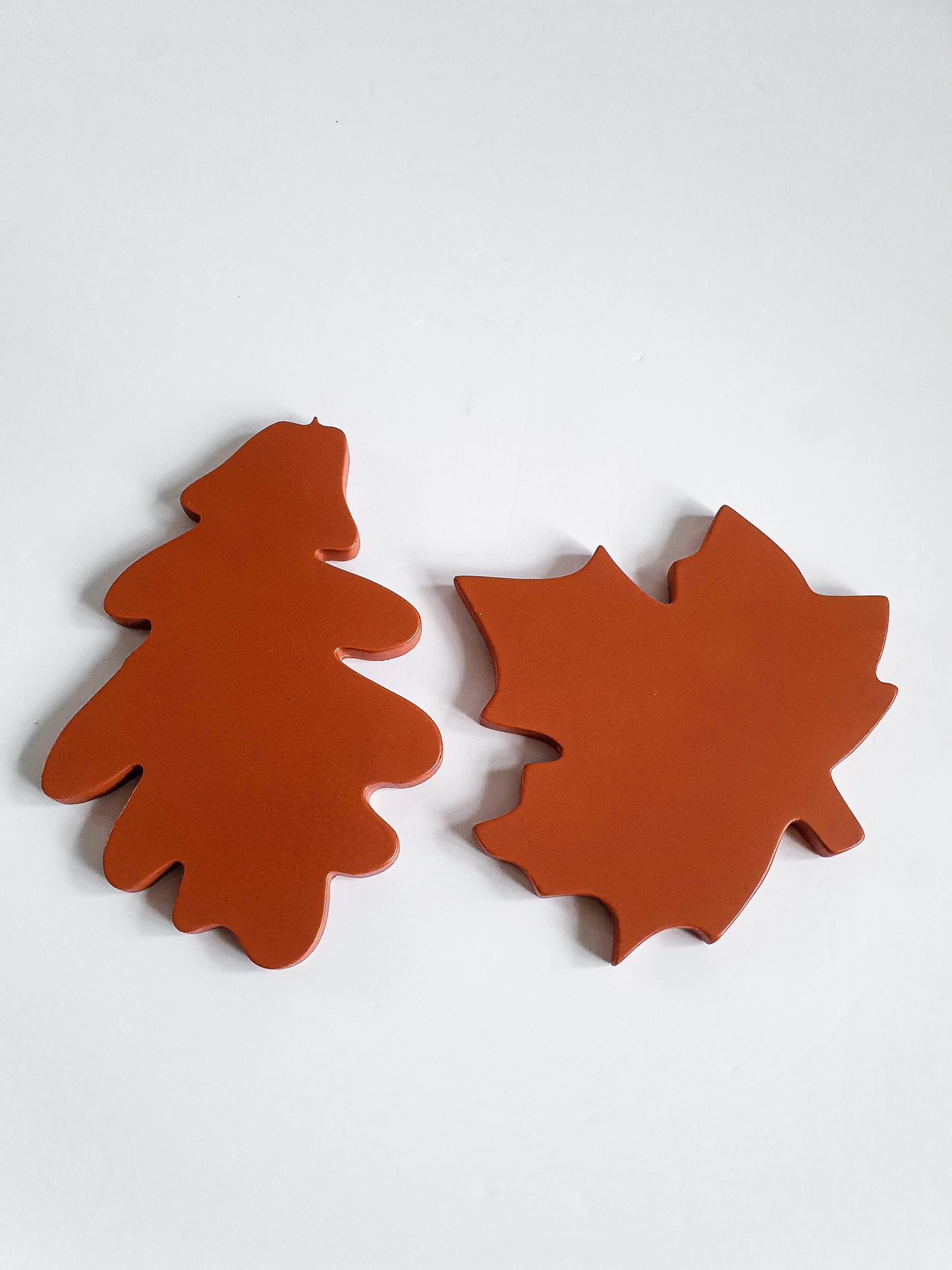 Autumn Leaf Drink Coasters Set of 2 - Maple and Oak Mix