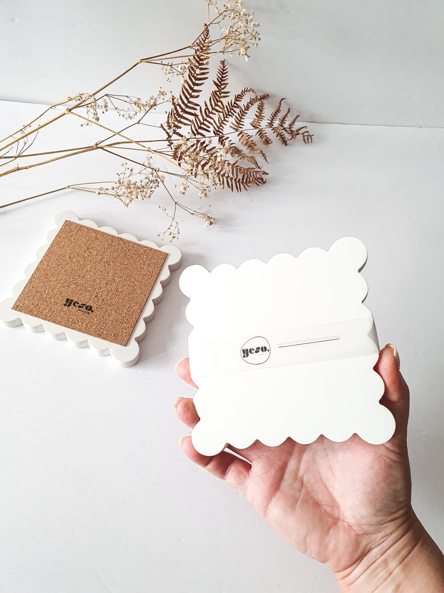 YESOstudio Original Square Scallop Coasters Set