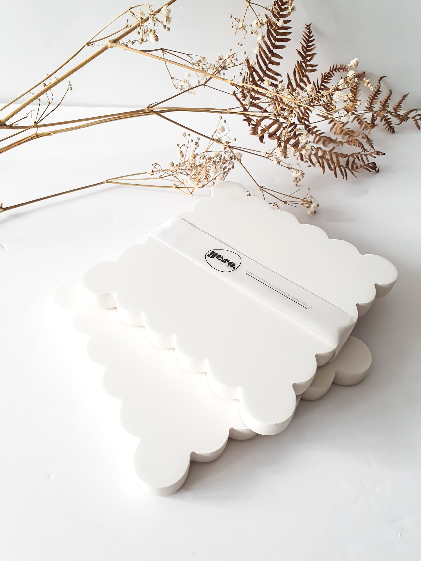 YESOstudio Original Square Scallop Coasters Set