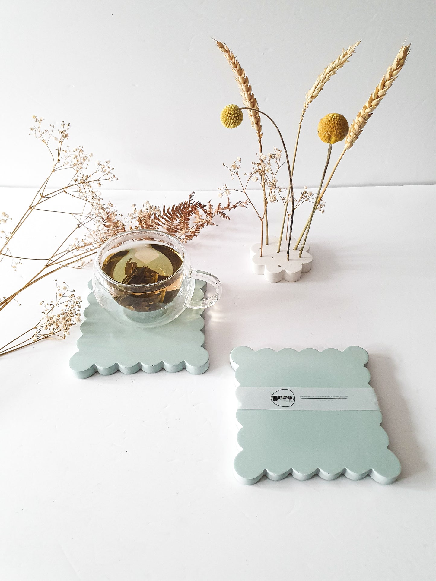 YESOstudio Original Square Scallop Coasters Set