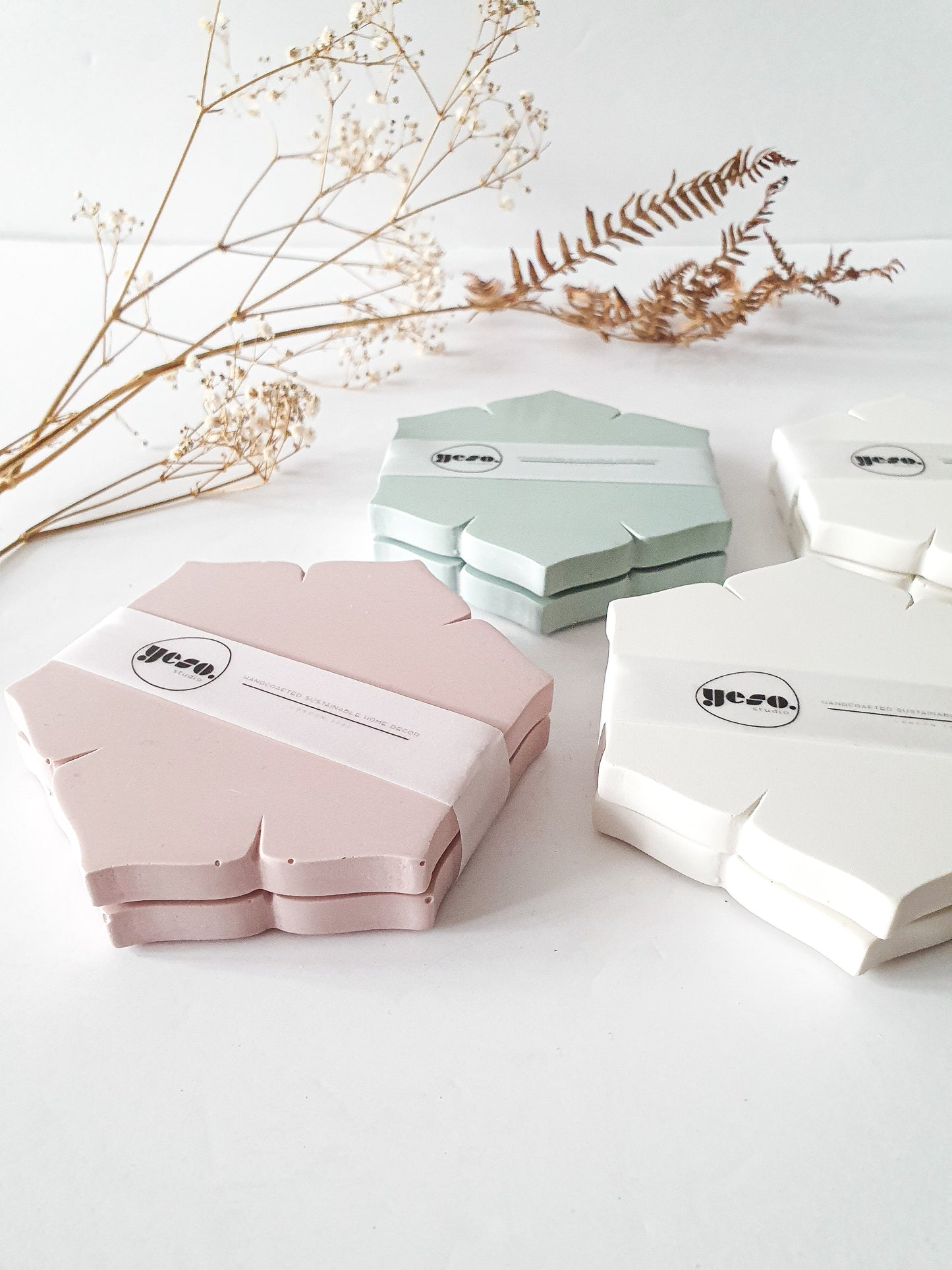 Hexagonal Drink Coasters Set