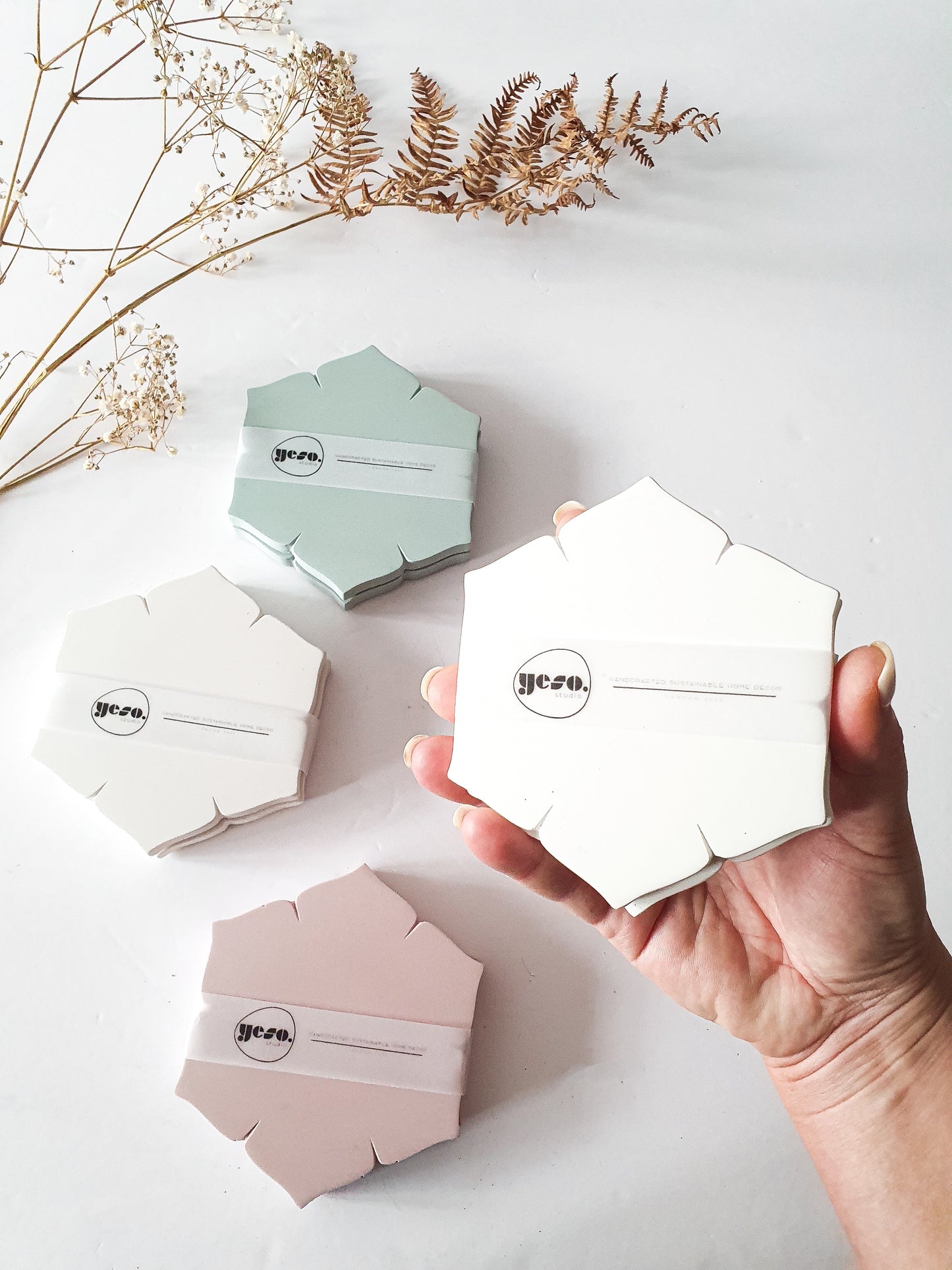 Hexagonal Drink Coasters Set