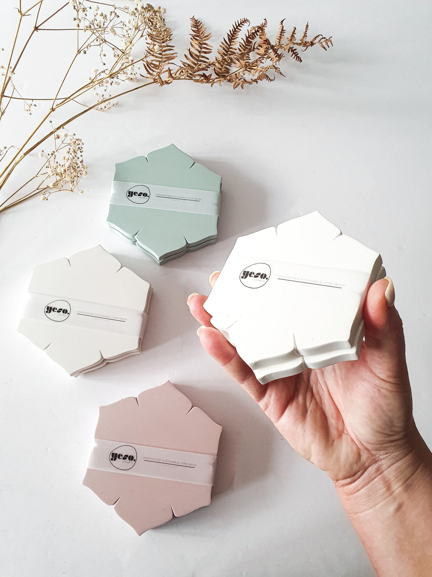 Hexagonal Drink Coasters Set