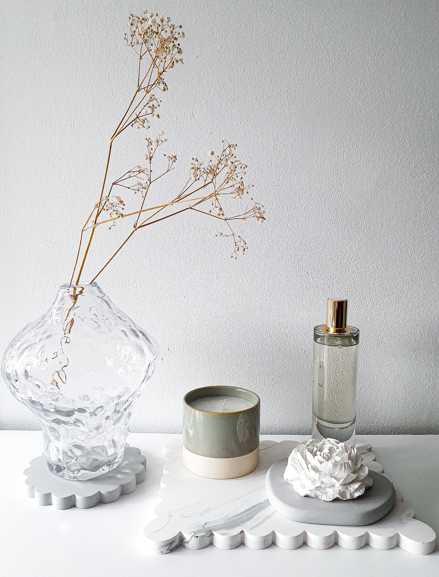 YESOstudio Elegant Scallop Rectangular Decorative Tray