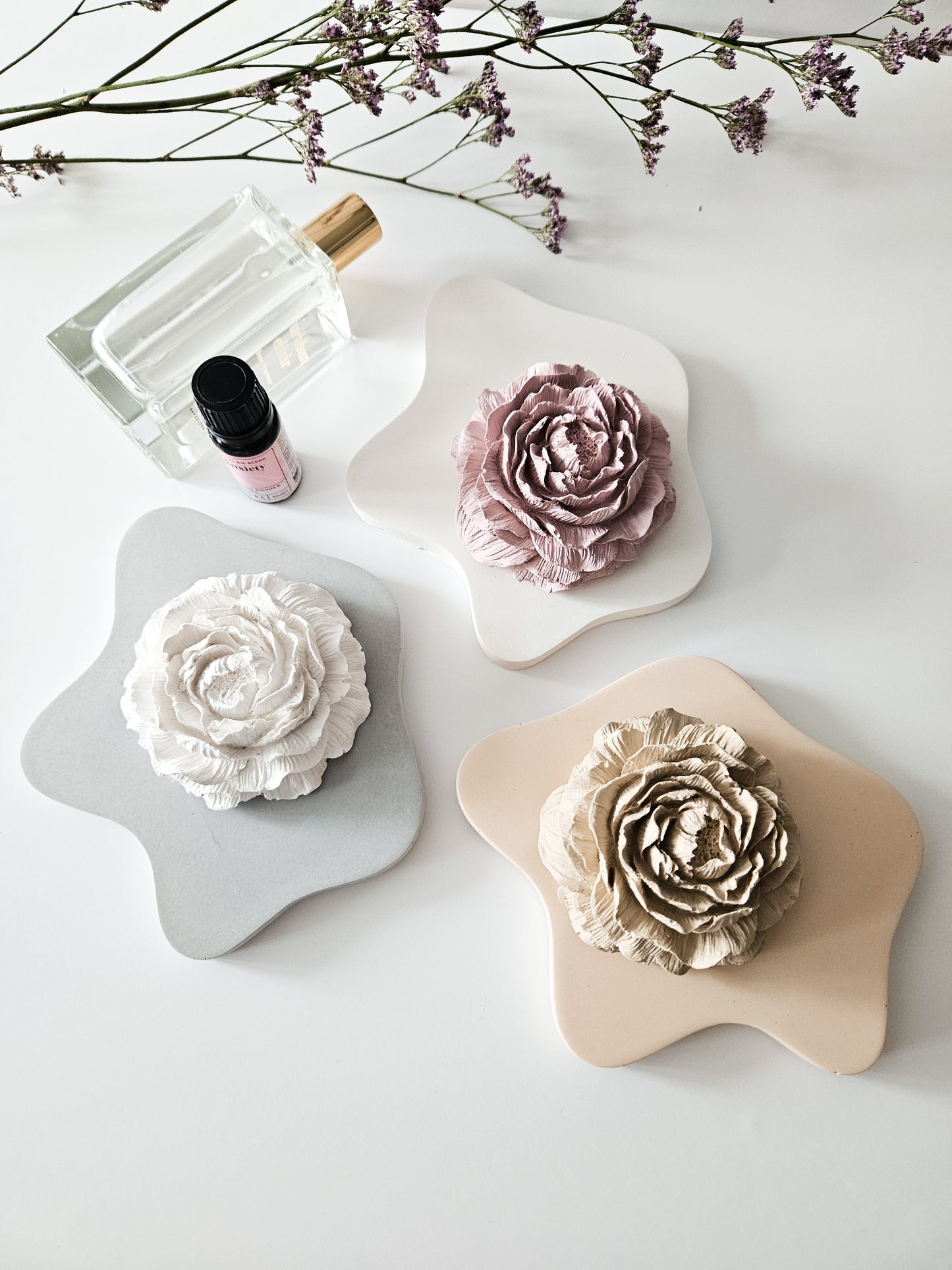 Peony Diffuser and Irregular Coaster Set