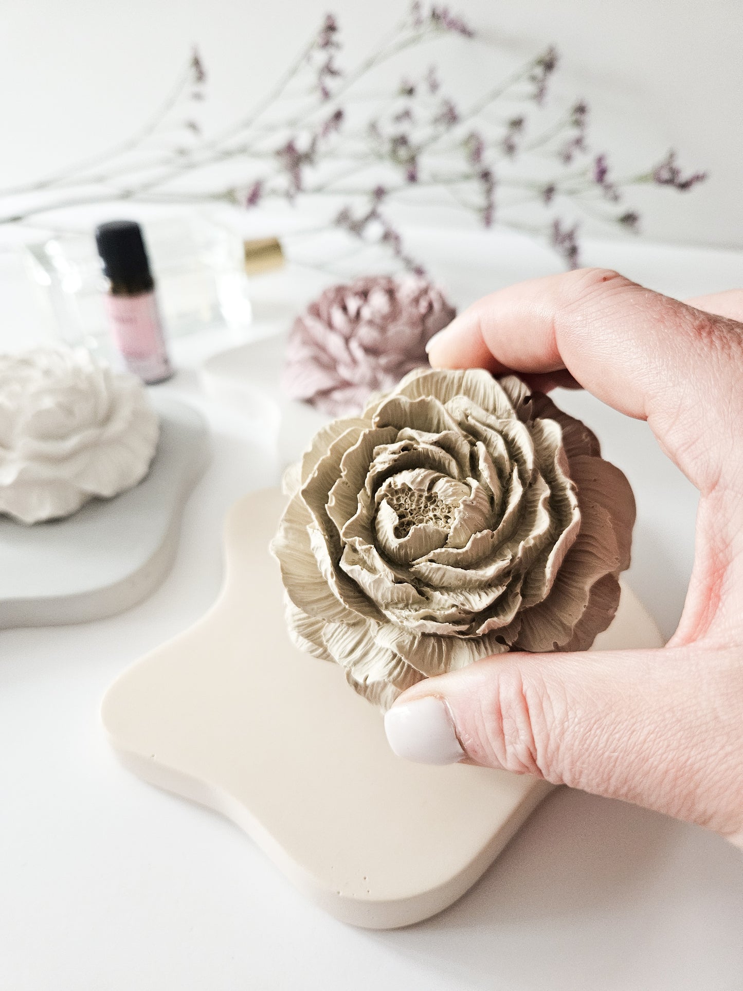 Peony Diffuser and Irregular Coaster Set
