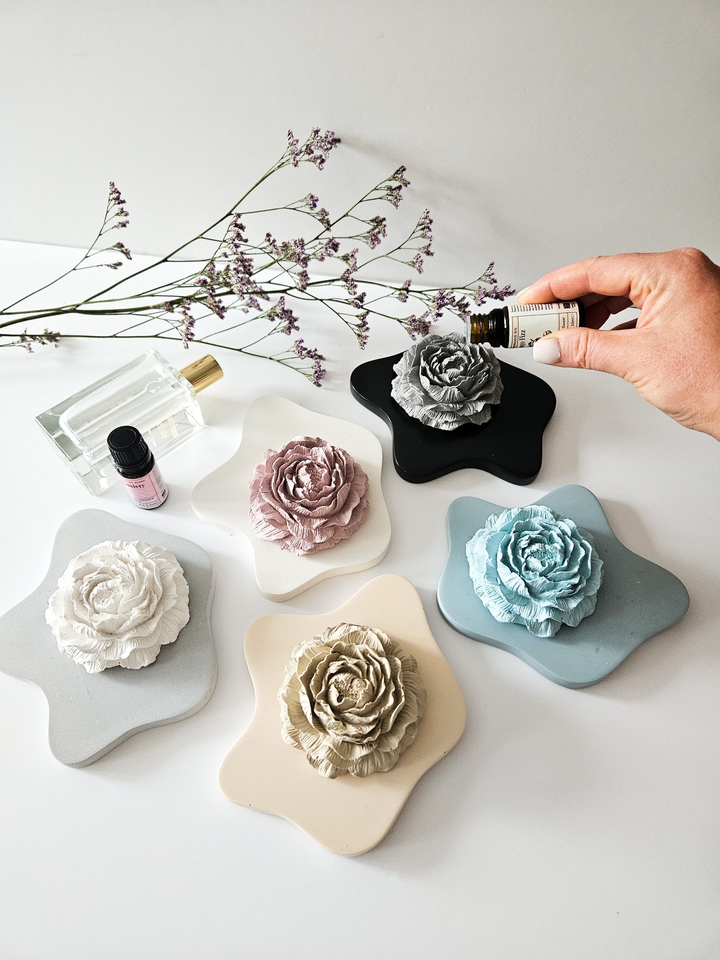 Peony Diffuser and Irregular Coaster Set