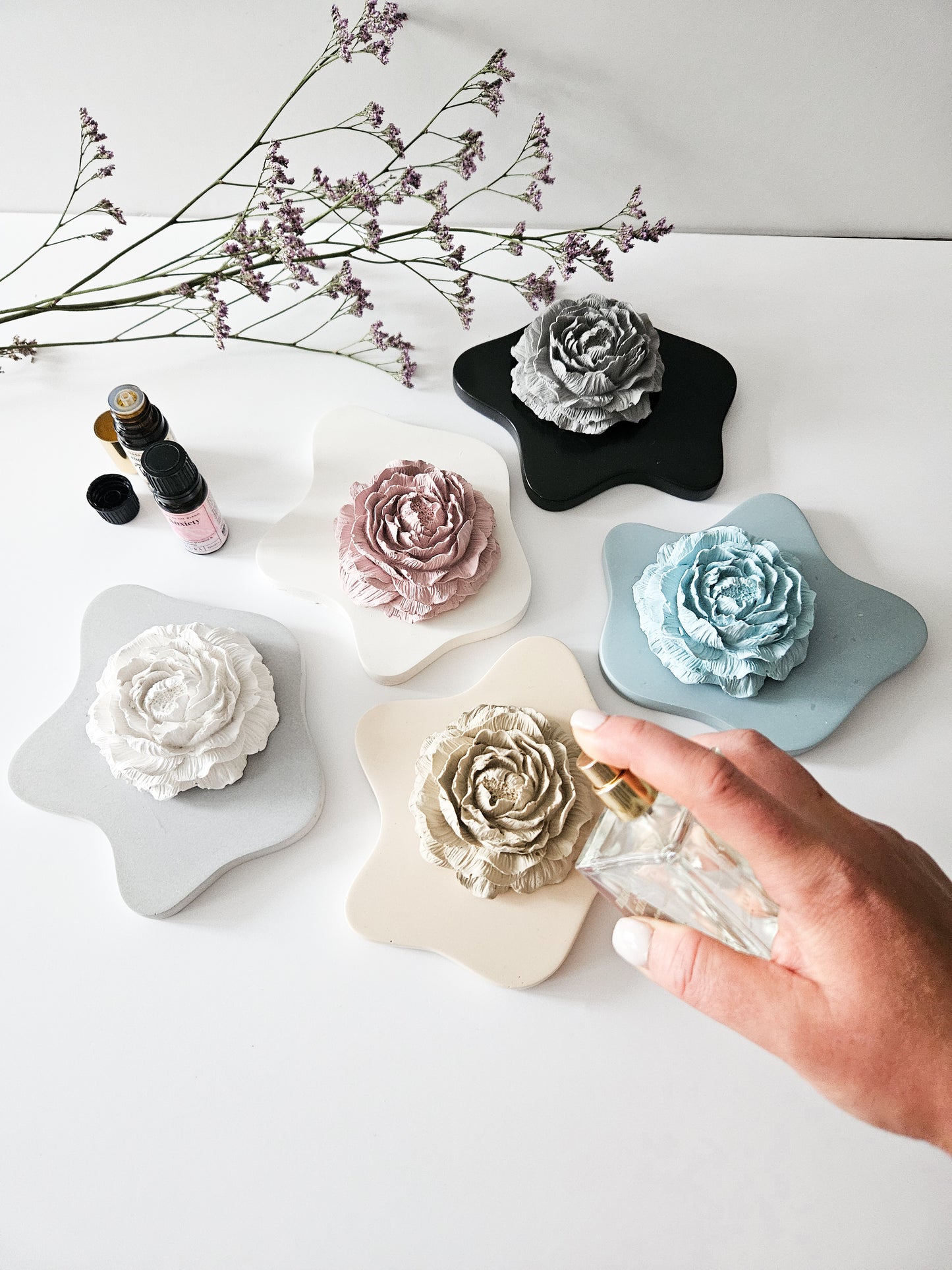 Peony Diffuser and Irregular Coaster Set