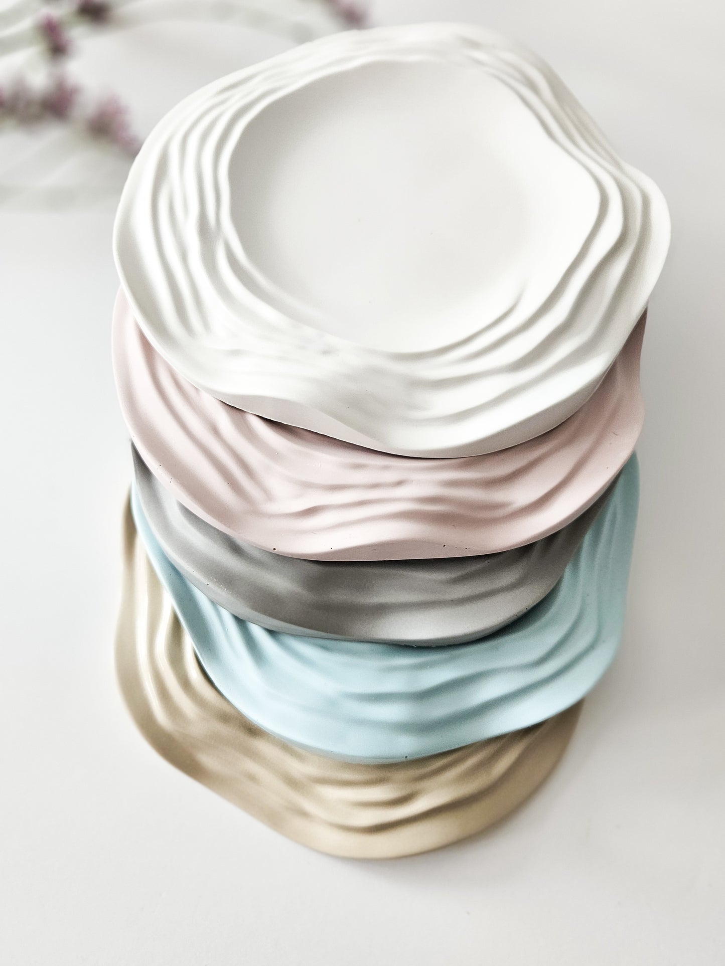 YESOstudio Wavy Stone Coasters Set