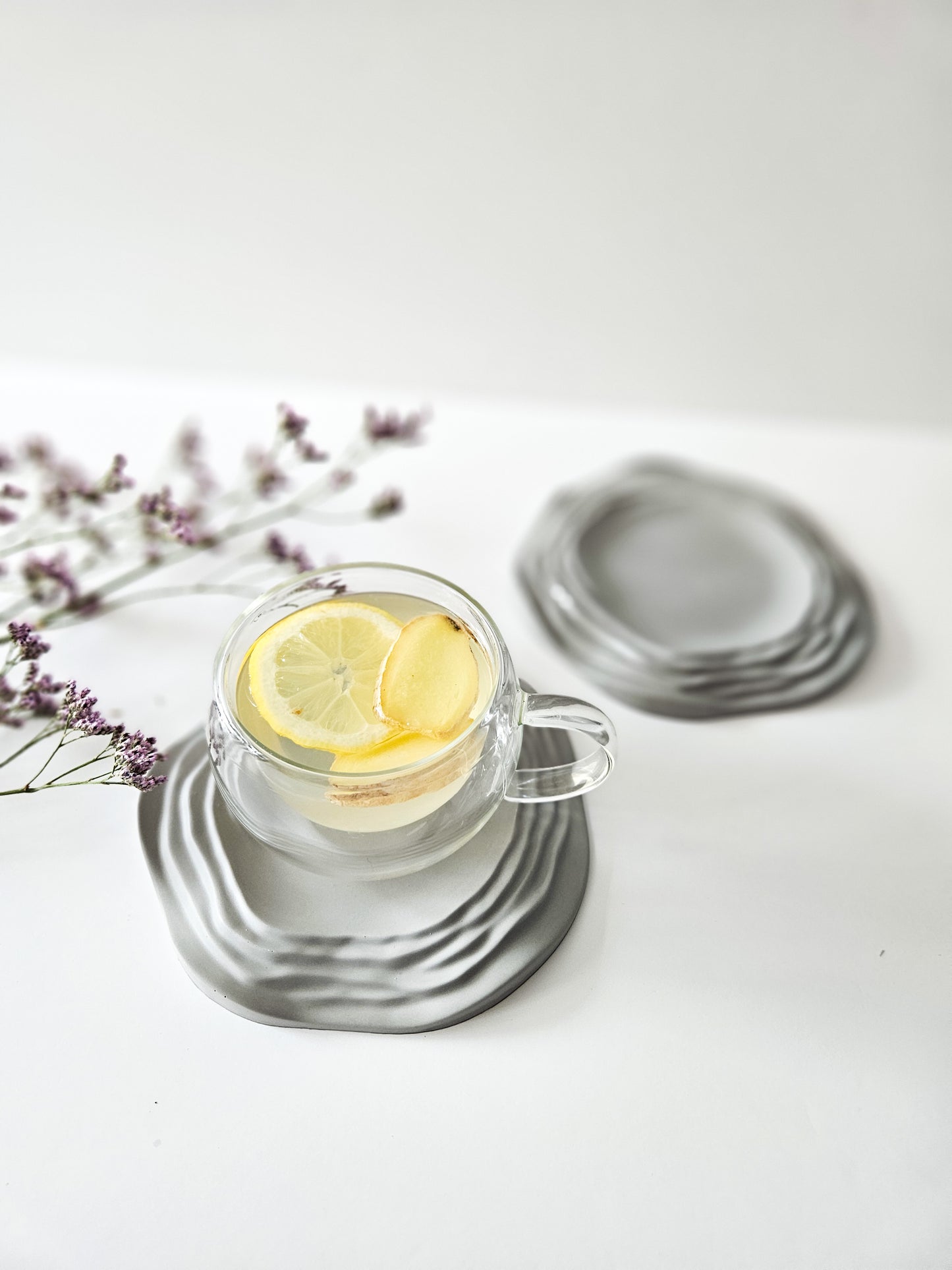 YESOstudio Wavy Stone Coasters Set