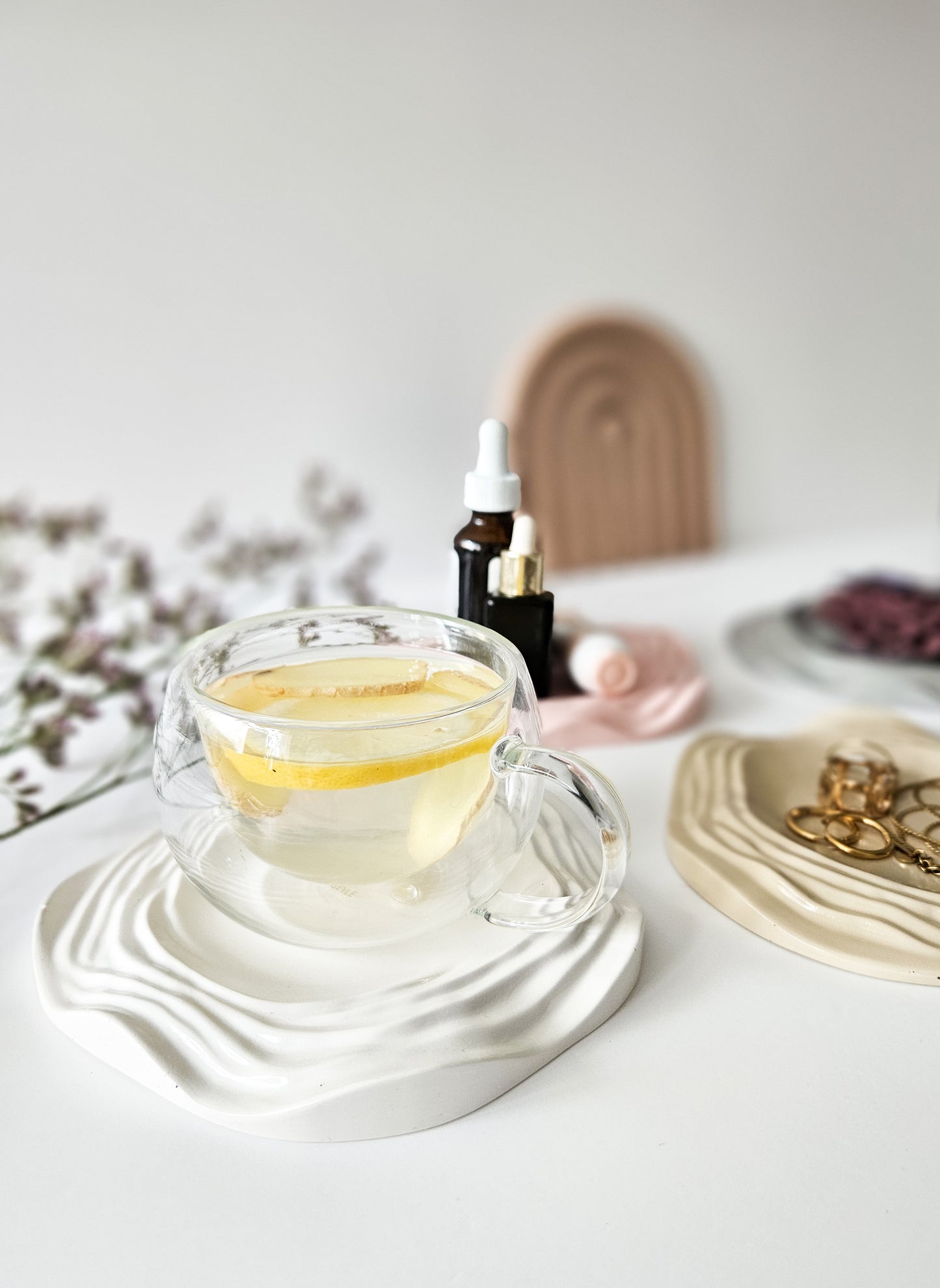 YESOstudio Wavy Stone Coasters Set