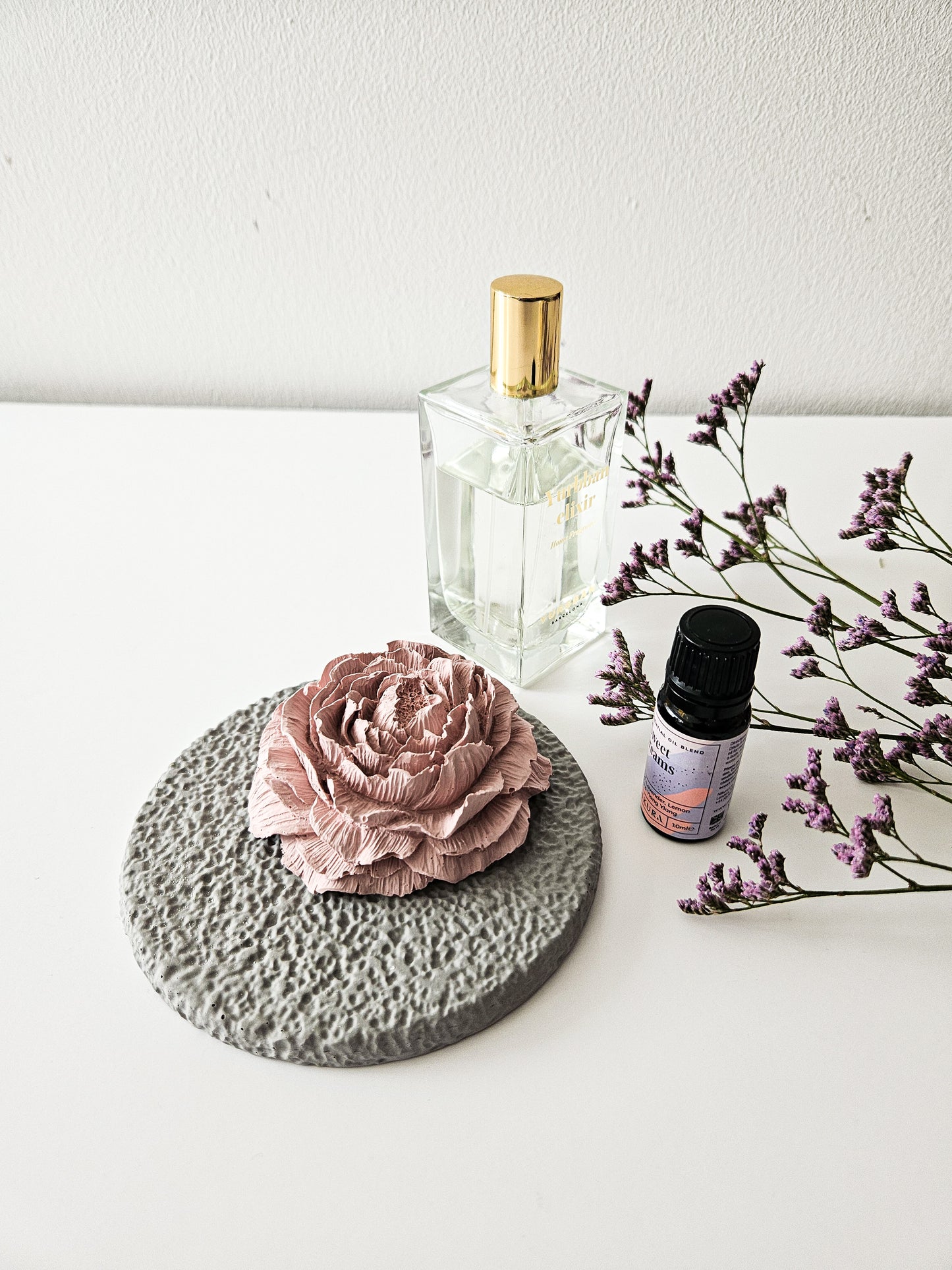 Peony Diffuser and Textured Coaster Set