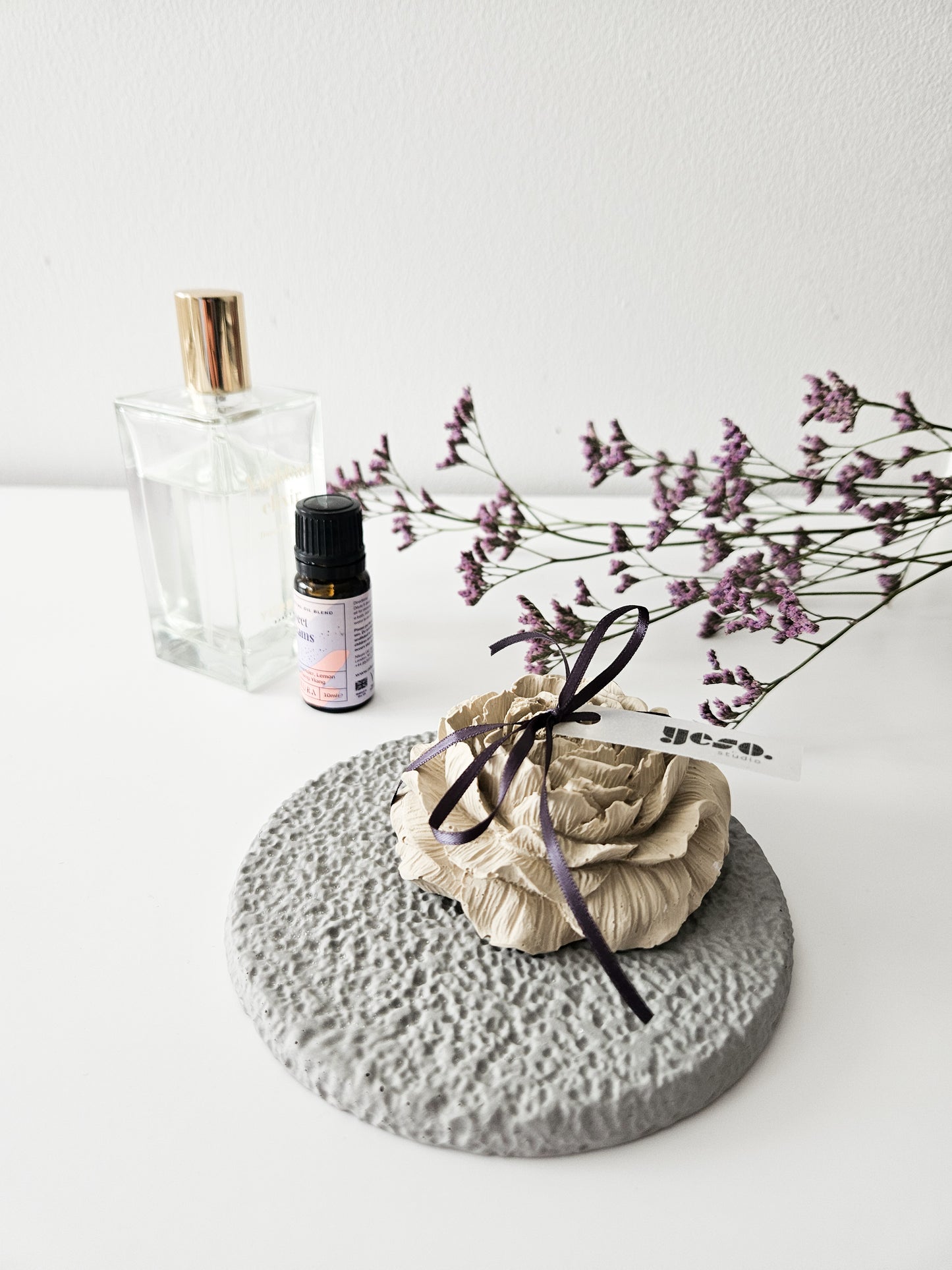 Peony Diffuser and Textured Coaster Set