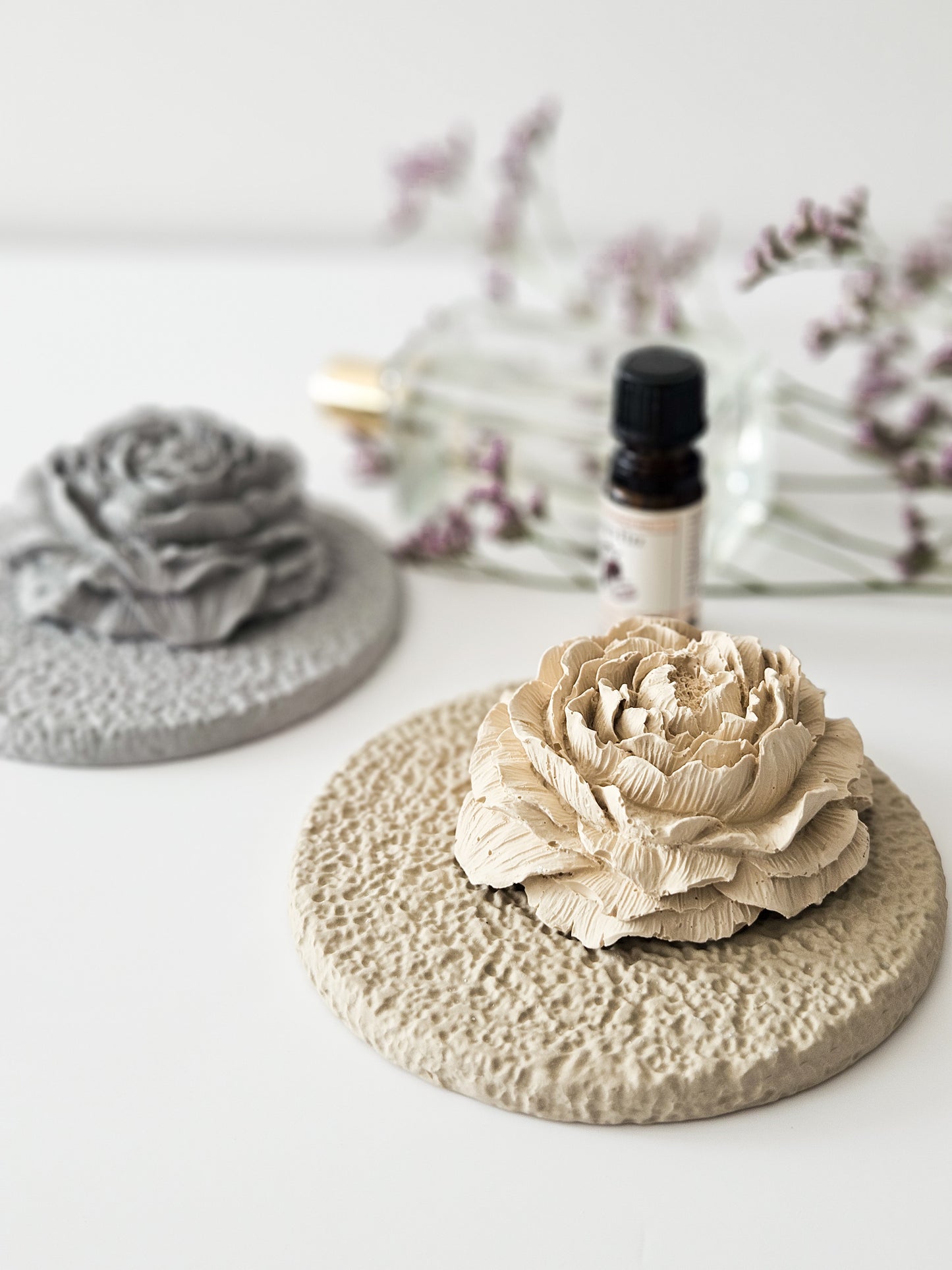 Peony Diffuser and Textured Coaster Set