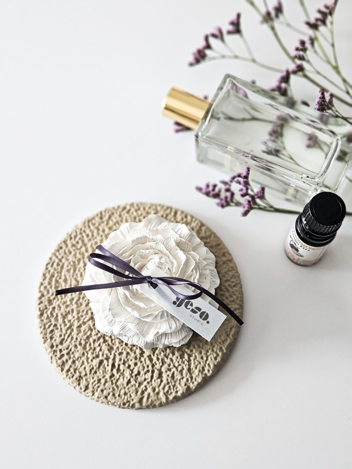 Peony Diffuser and Textured Coaster Set