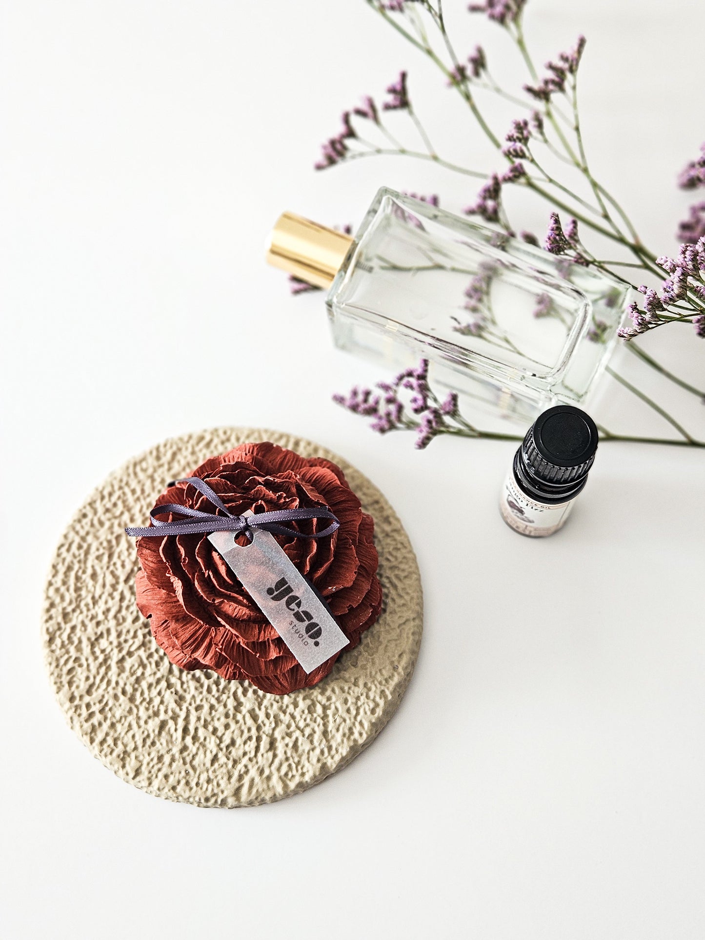 Peony Diffuser and Textured Coaster Set