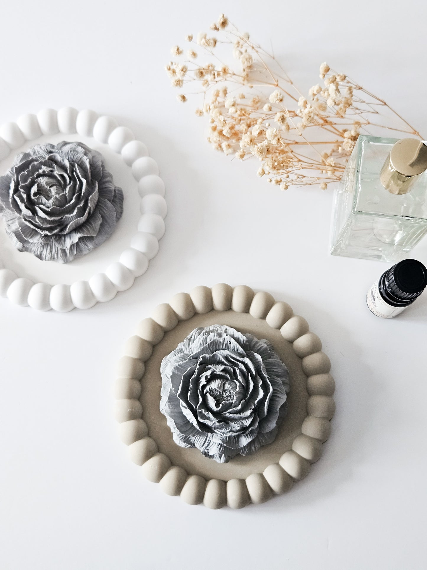 Peony Essential Oil Diffuser and Bubble Coaster Set