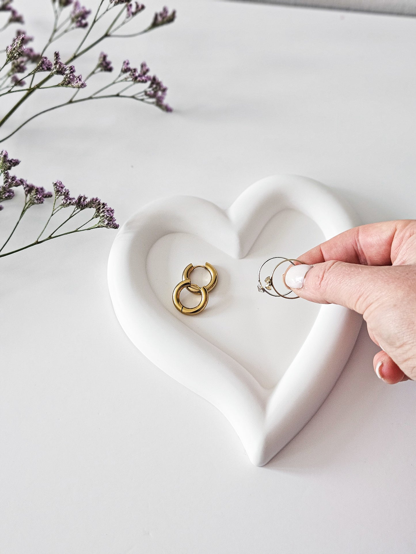 YESOstudio Chunky Heart-Shaped Jewellery Tray