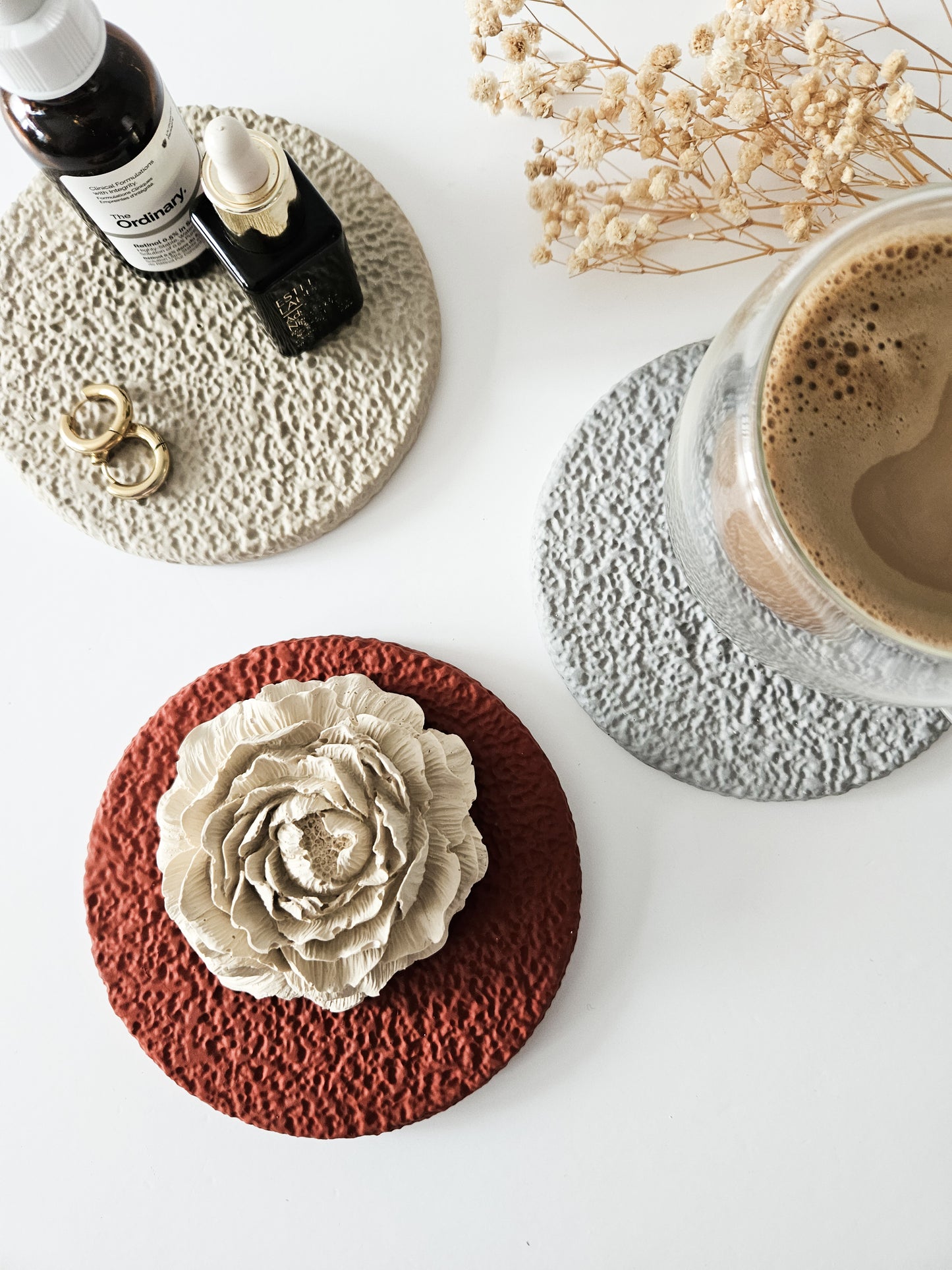 Peony Diffuser and Textured Coaster Set