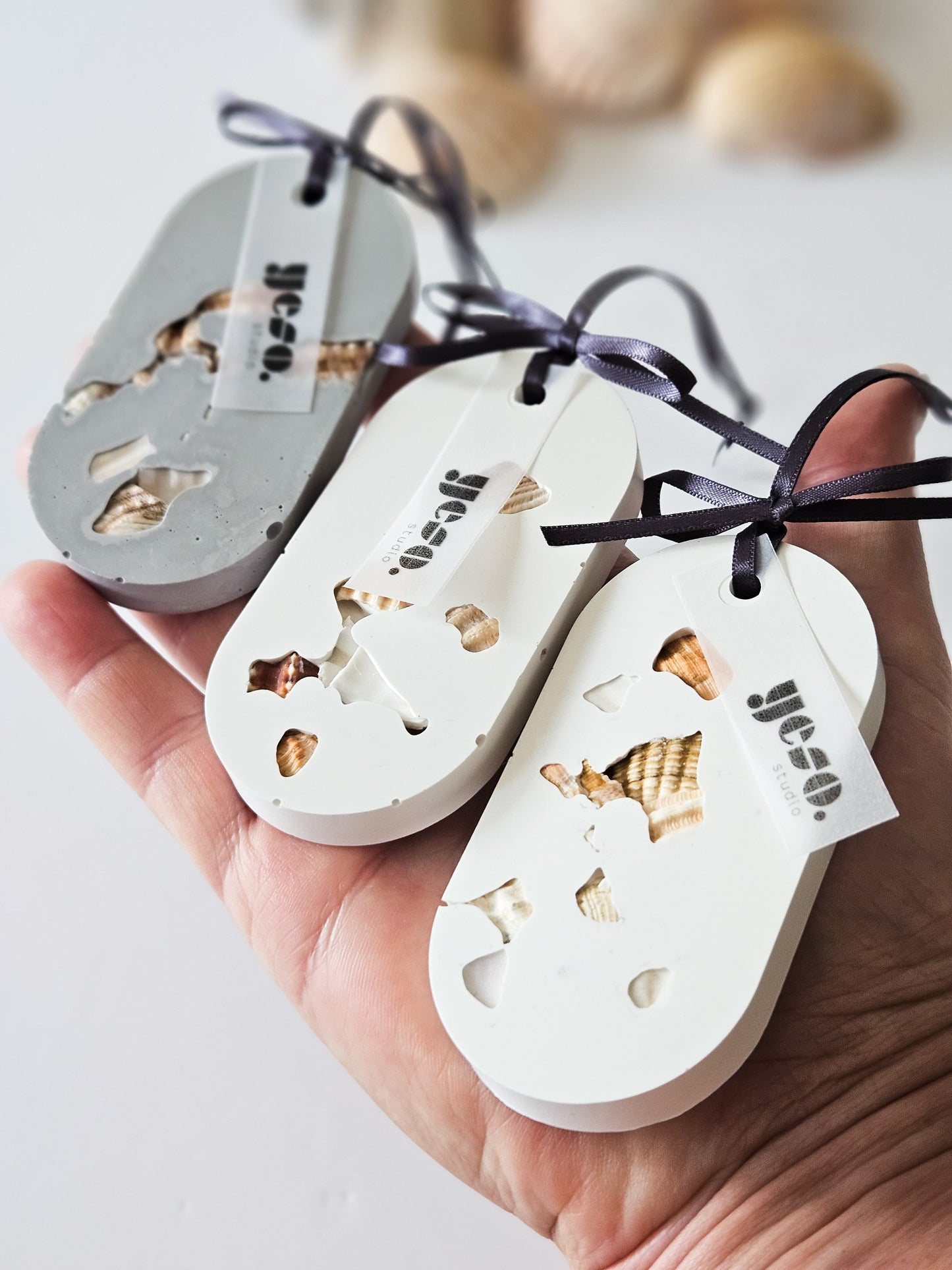 YESOstudio Sea Shells Aroma Stone Tag Diffusers