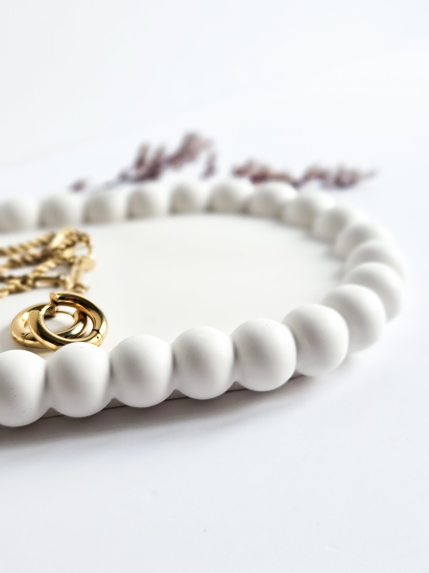 YESOstudio Oval Bubble Stone Trinket Tray