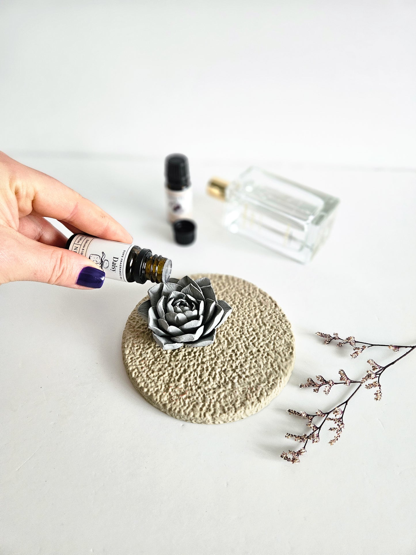 Lotus Diffuser and Textured Coaster Set