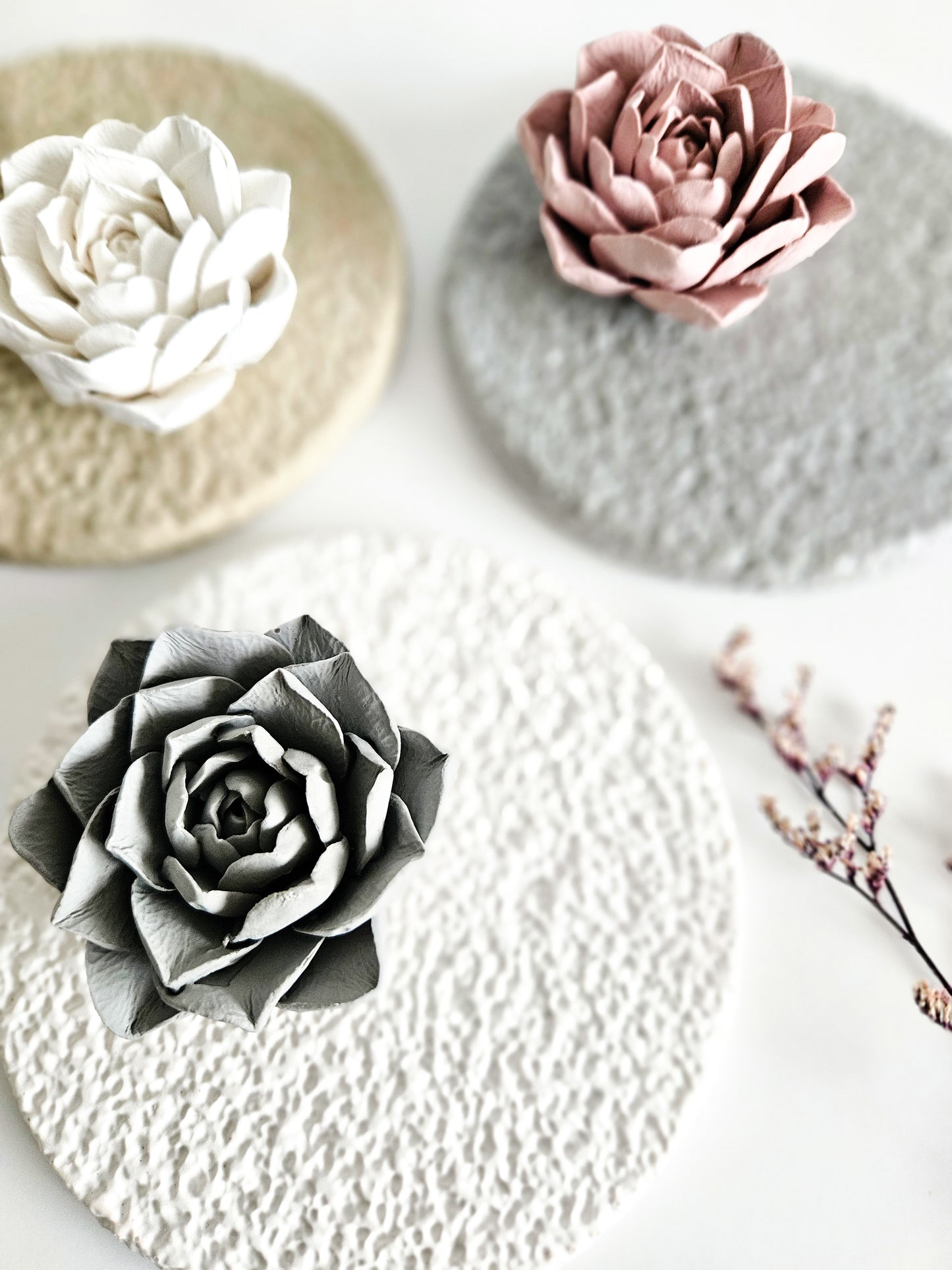 Lotus Diffuser and Textured Coaster Set