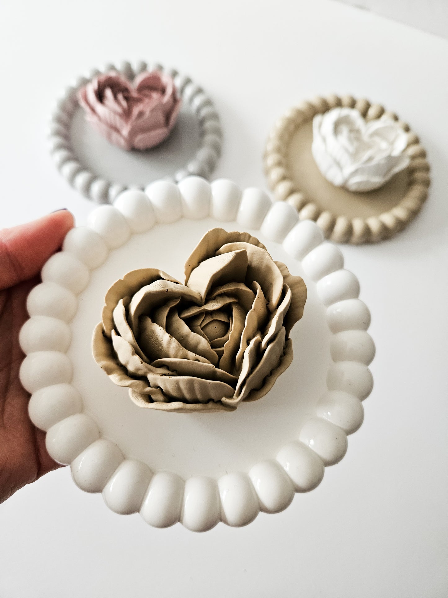 Heart Flower Diffuser and Bubble Coaster Set