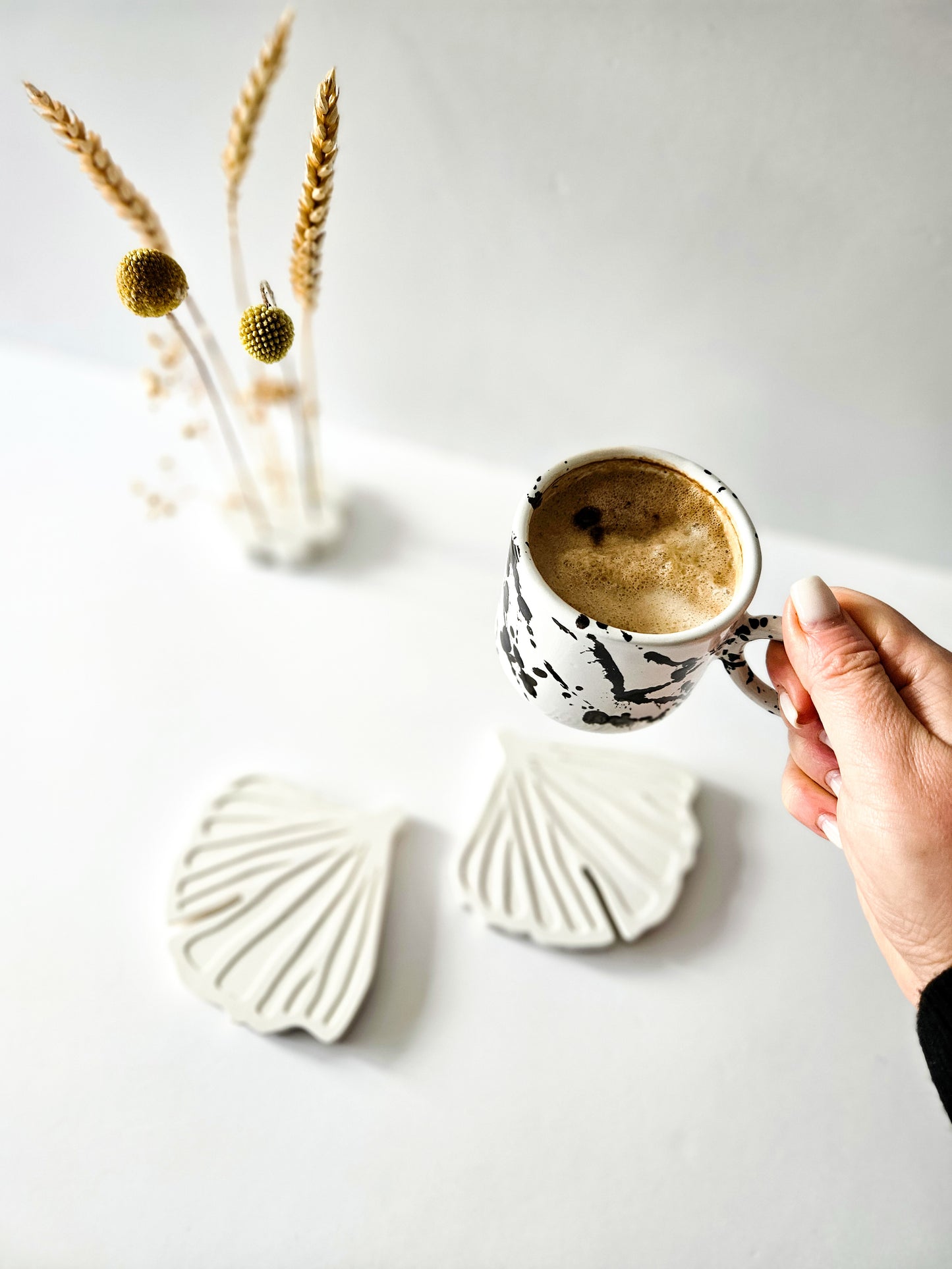 YESOstudio Ginkgo Biloba Leaf-Shaped Coasters