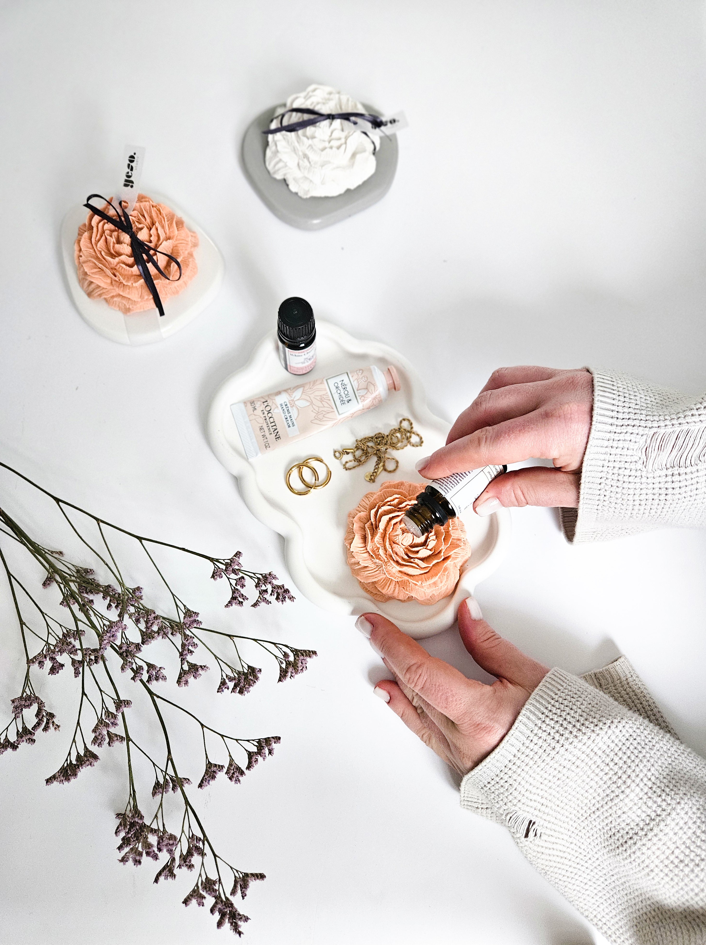Peony Stone Diffuser – Handmade Essential Oil Diffuser