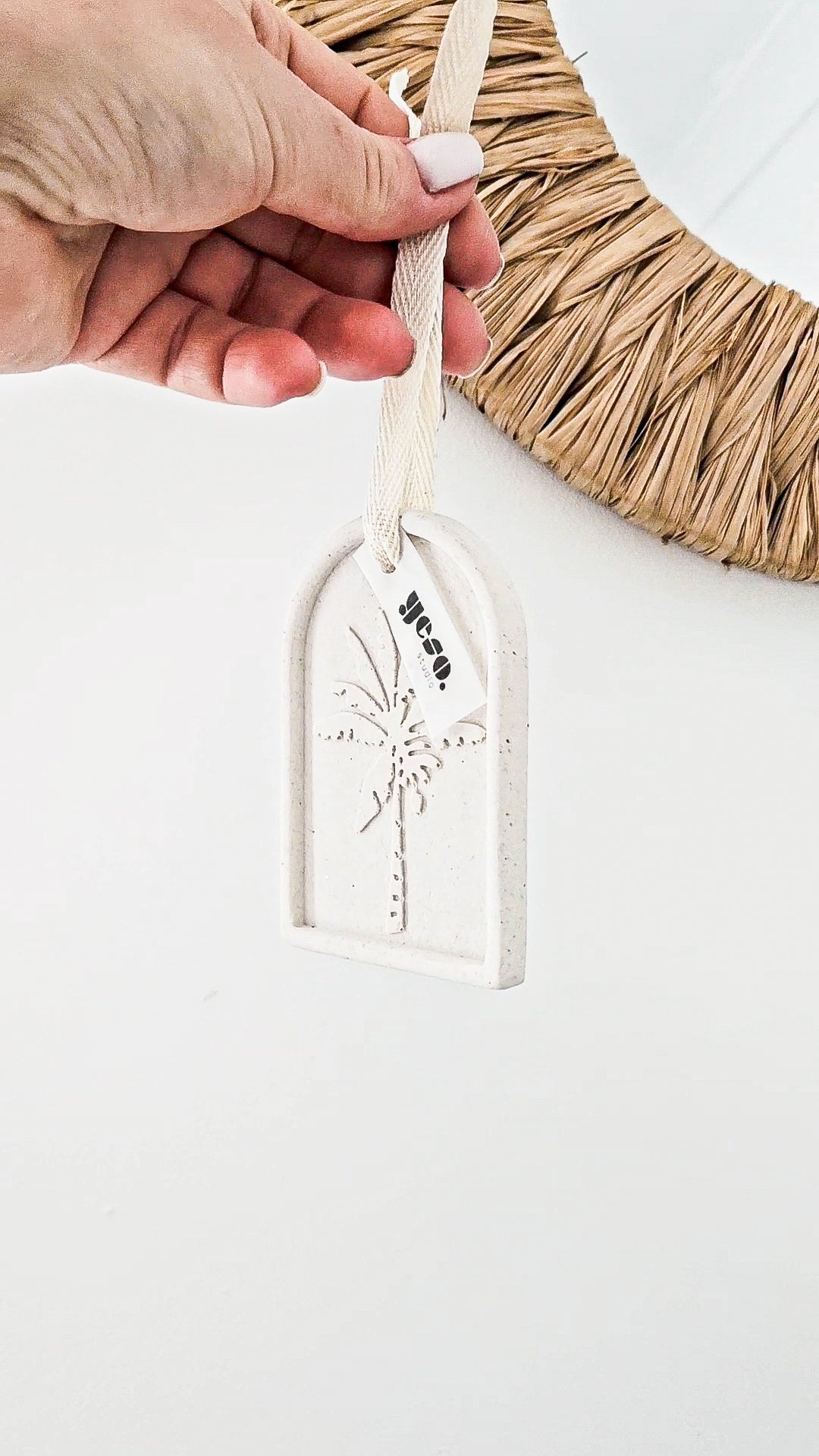 Tropical Palm Tree Aroma Stone Tag