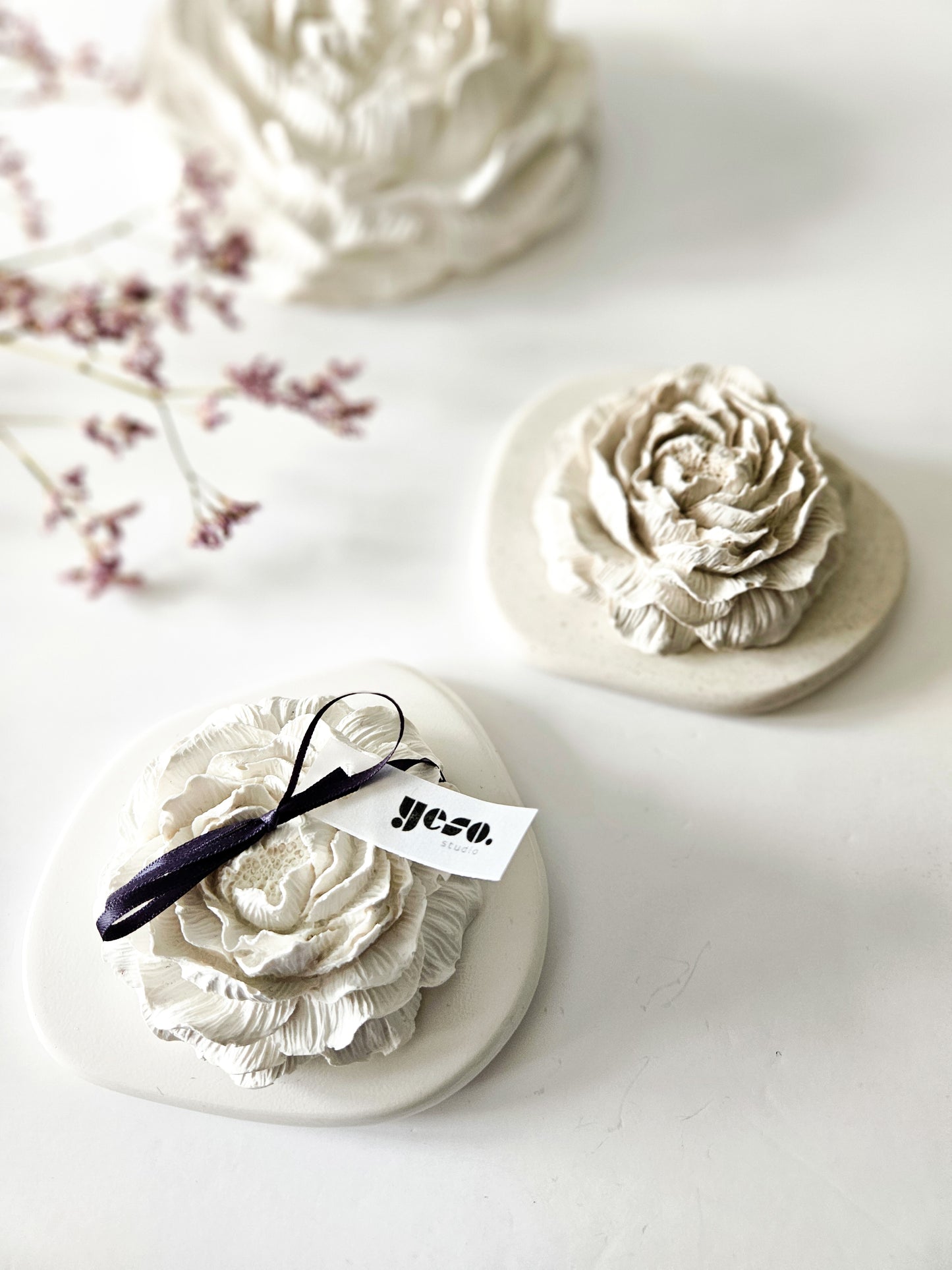 Peony Diffuser and Pebble Coaster Set