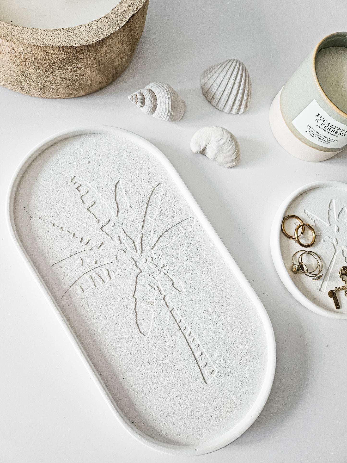 Tropical Palm Tree Oval Tray