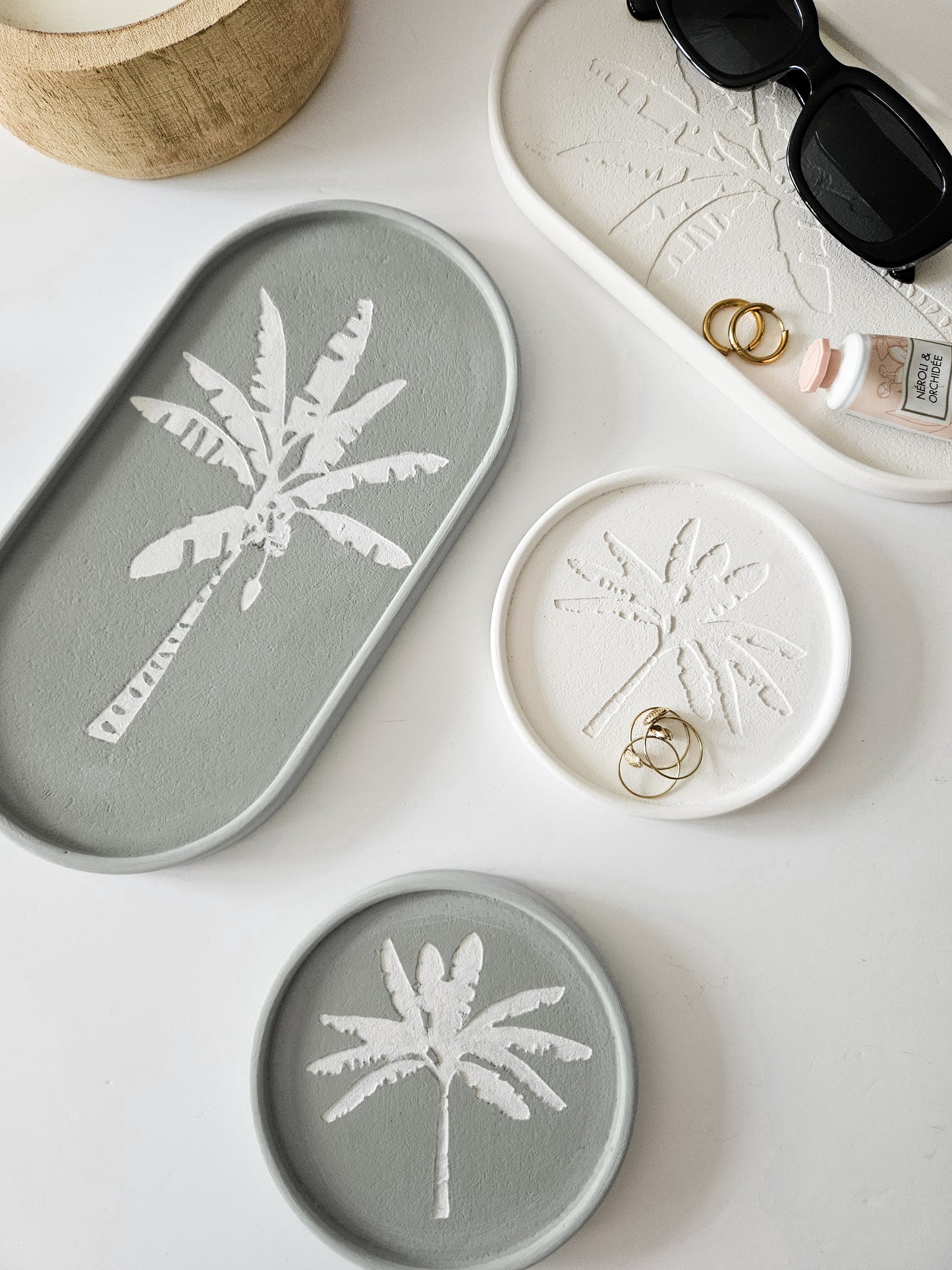 Tropical Palm Tree Oval Tray