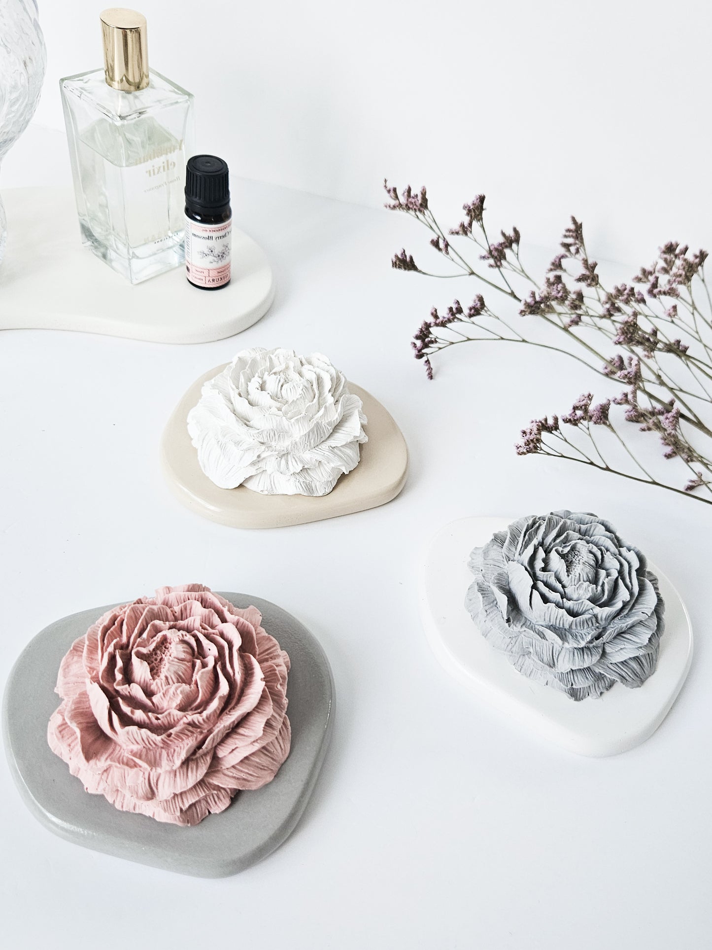 Peony stone diffuser colour options neutral home fragrance decor