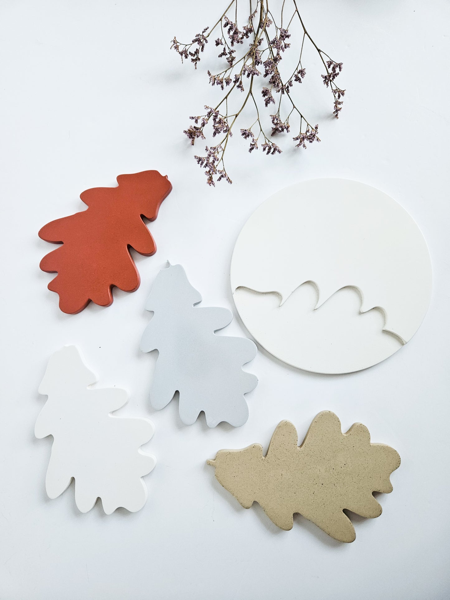 Oak Leaf Drink Coasters Set of 2
