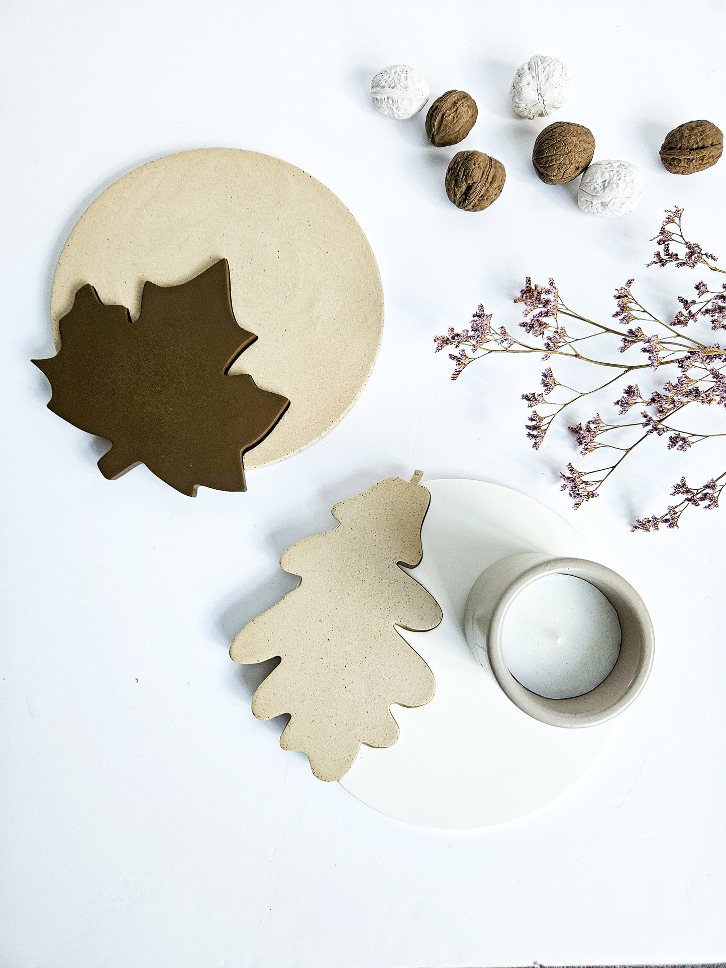 Maple Leaf Nesting Tray and Coaster Set