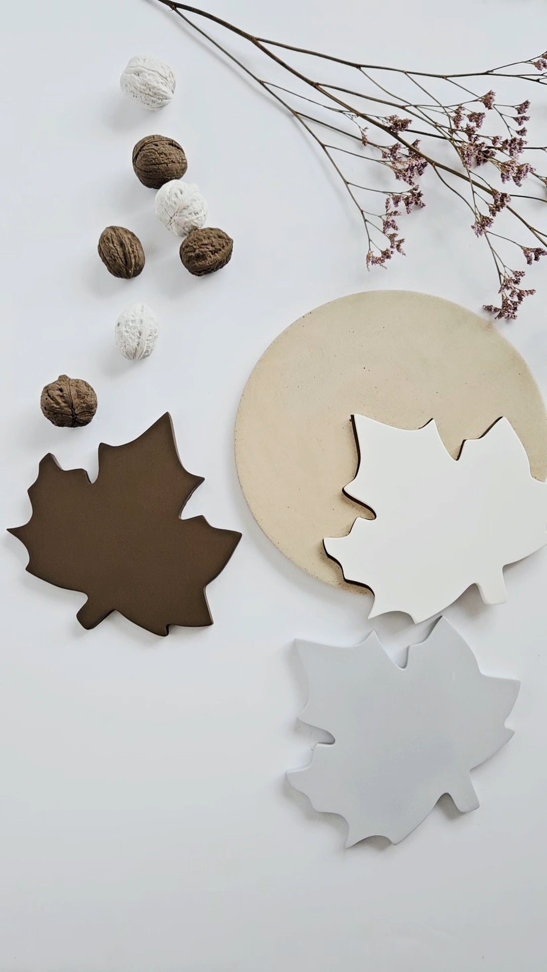 Maple Leaf Drink Coasters Set of 2