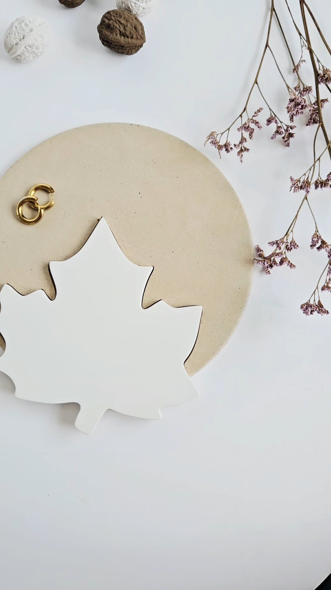 Maple Leaf Nesting Tray and Coaster Set