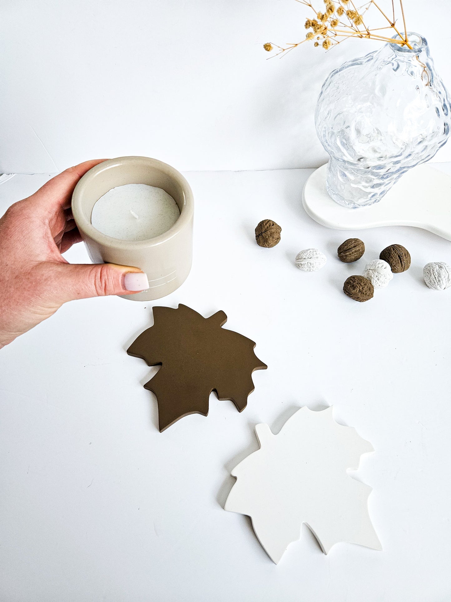 Maple Leaf Drink Coasters Set of 2