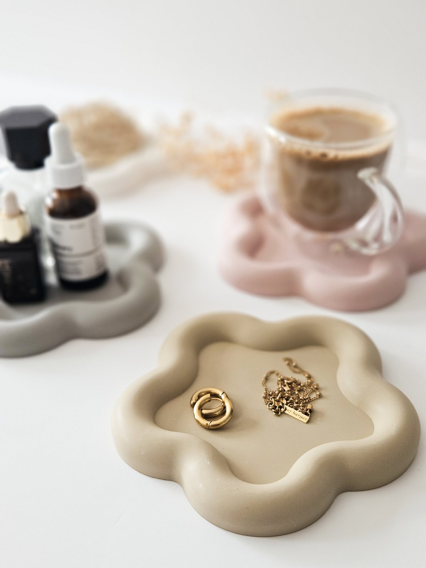 YESOstudio Chunky Flower-Shaped Coasters