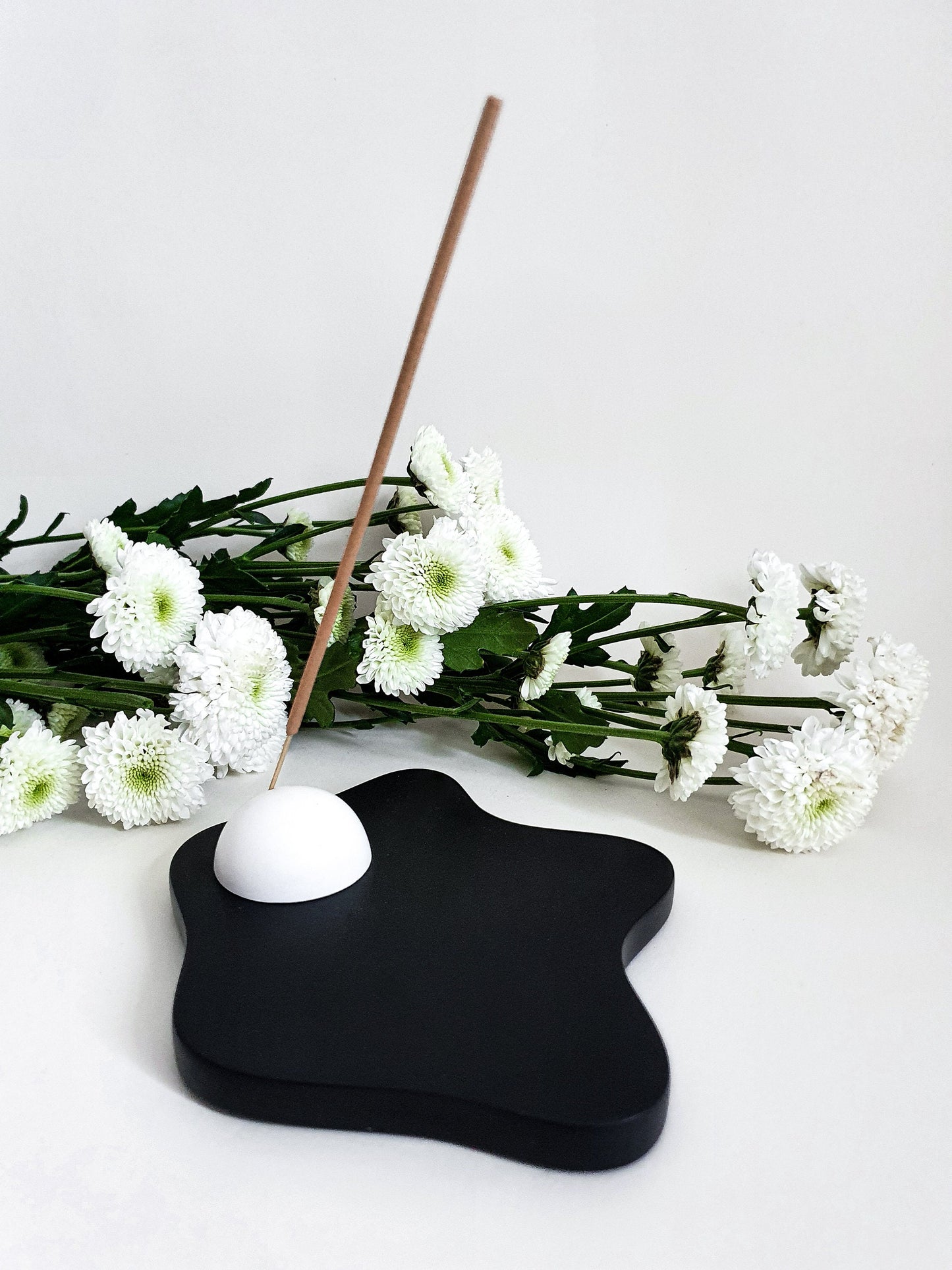 Hemisphere Incense Holder and Irregular Puddle-Shaped Coaster Set